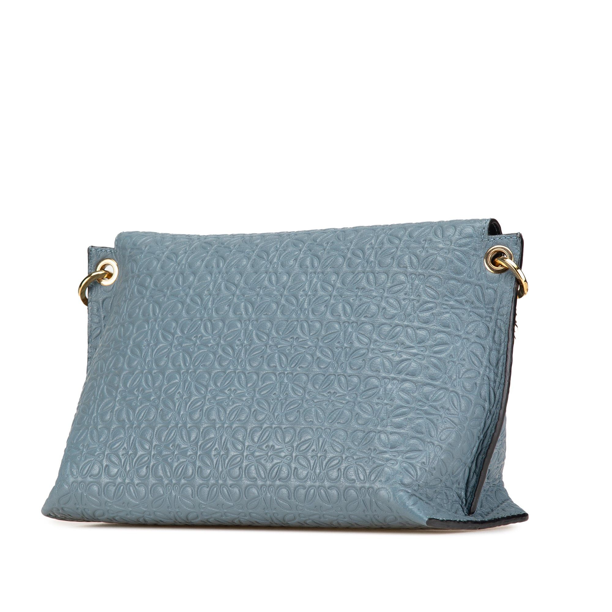 Loewe LOEWE Leather Repeat Anagram Avenue Crossbody Blue Size ONE SIZE - 2 Thumbnail