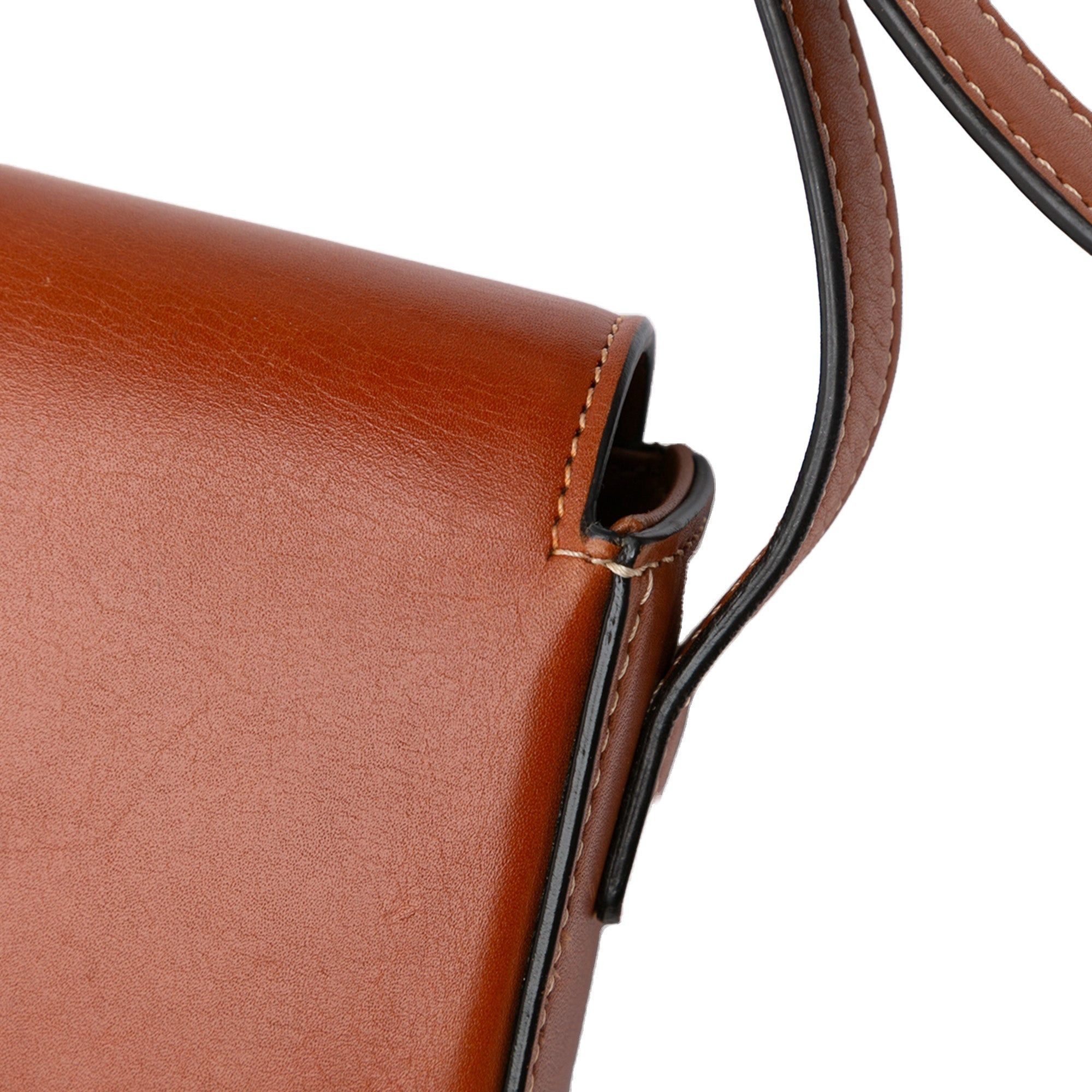 Celine Celine Leather Triomphe Claude Shoulder Bag Brown Size ONE SIZE - 7 Thumbnail