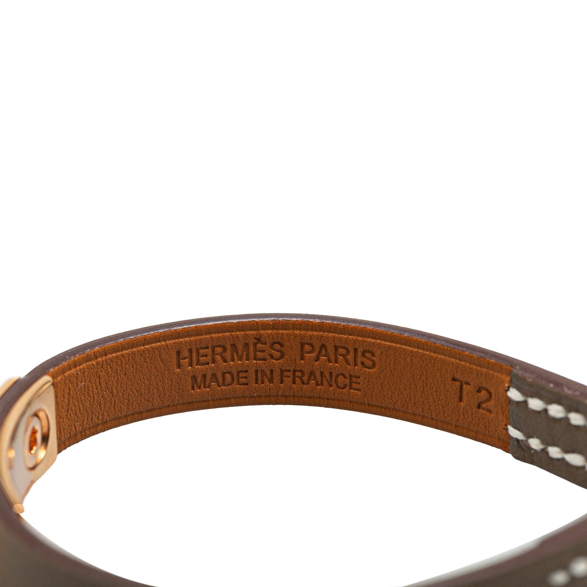 Hermes Hermès Swift Mini Rivale Bracelet Gray Size ONE SIZE - 6 Thumbnail