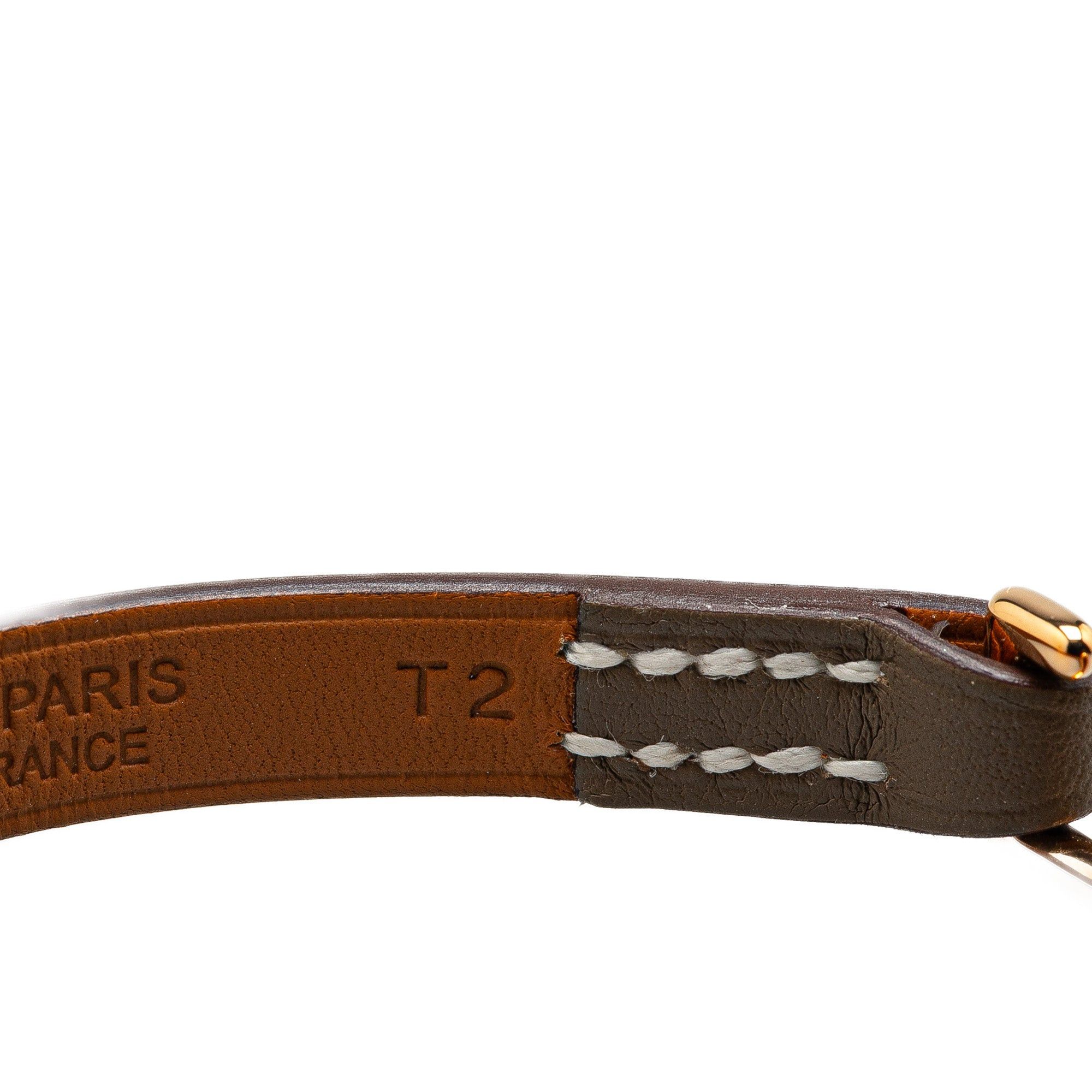 Hermes Hermès Swift Mini Rivale Bracelet Gray Size ONE SIZE - 5 Thumbnail