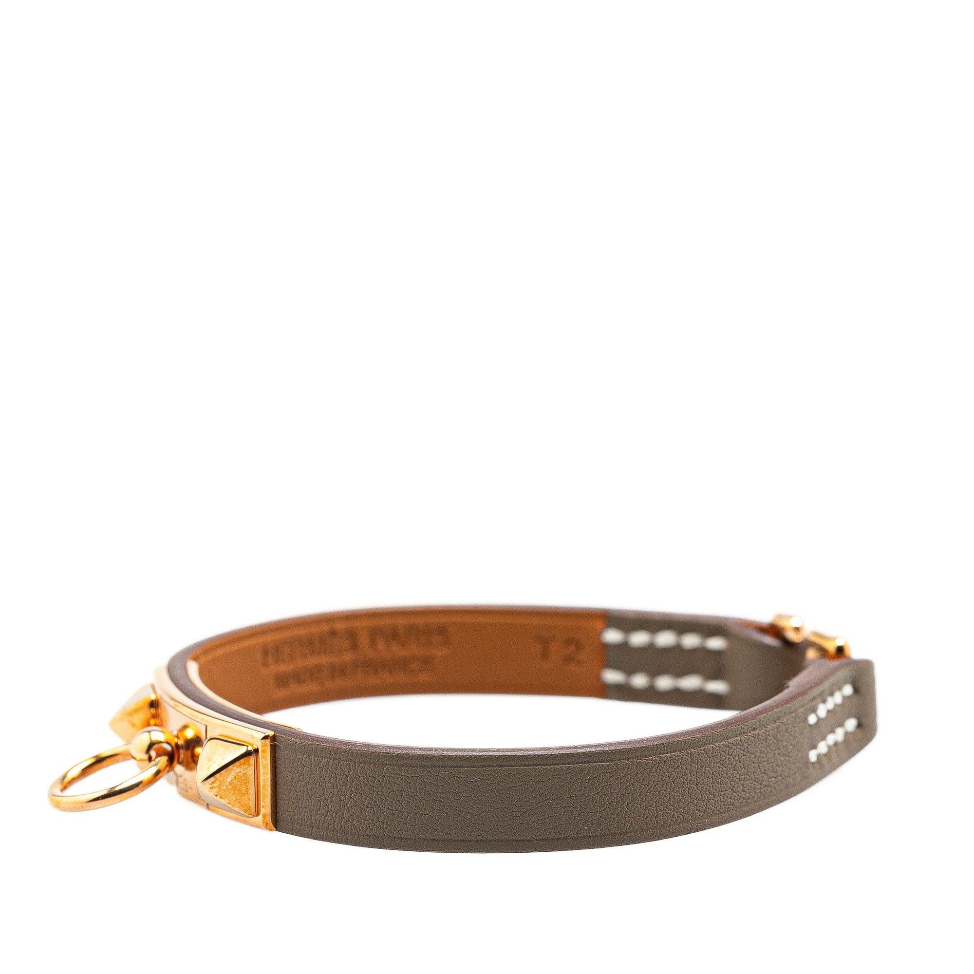 Hermes Hermès Swift Mini Rivale Bracelet Gray Size ONE SIZE - 2 Thumbnail