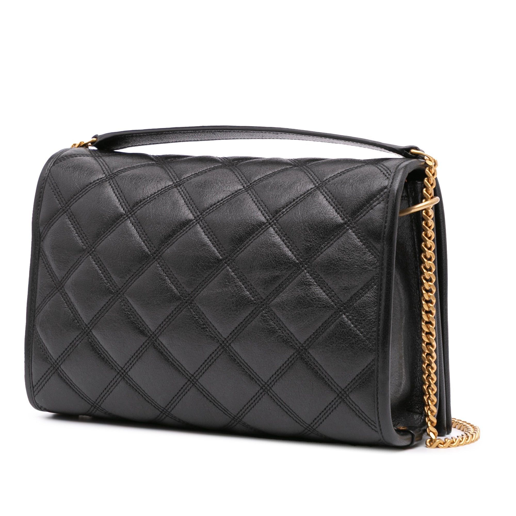 Saint Laurent Paris Saint Laurent Mini Quilted Lambskin Becky Chain Bag Black Size ONE SIZE - 2 Thumbnail