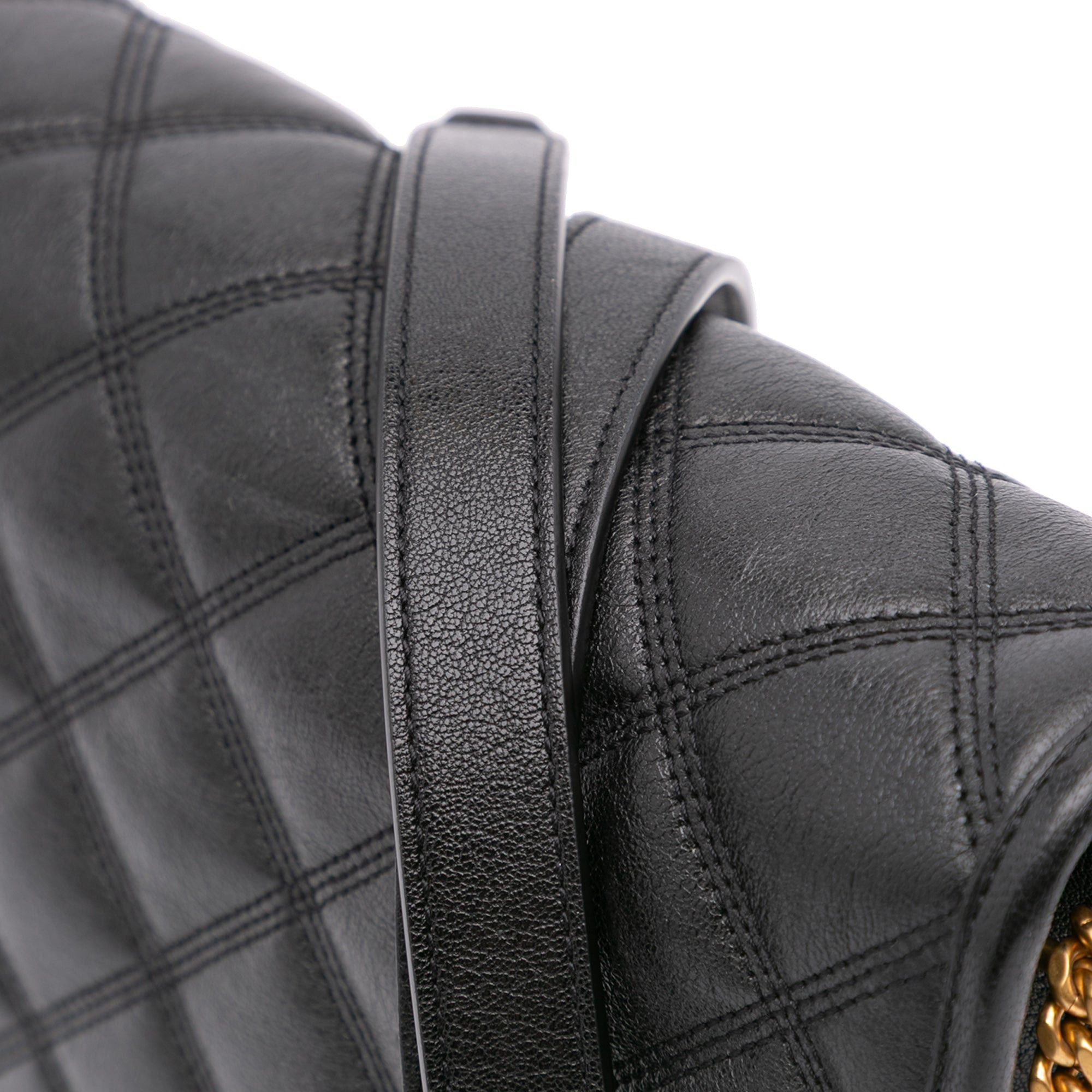 Saint Laurent Paris Saint Laurent Mini Quilted Lambskin Becky Chain Bag Black Size ONE SIZE - 12 Thumbnail