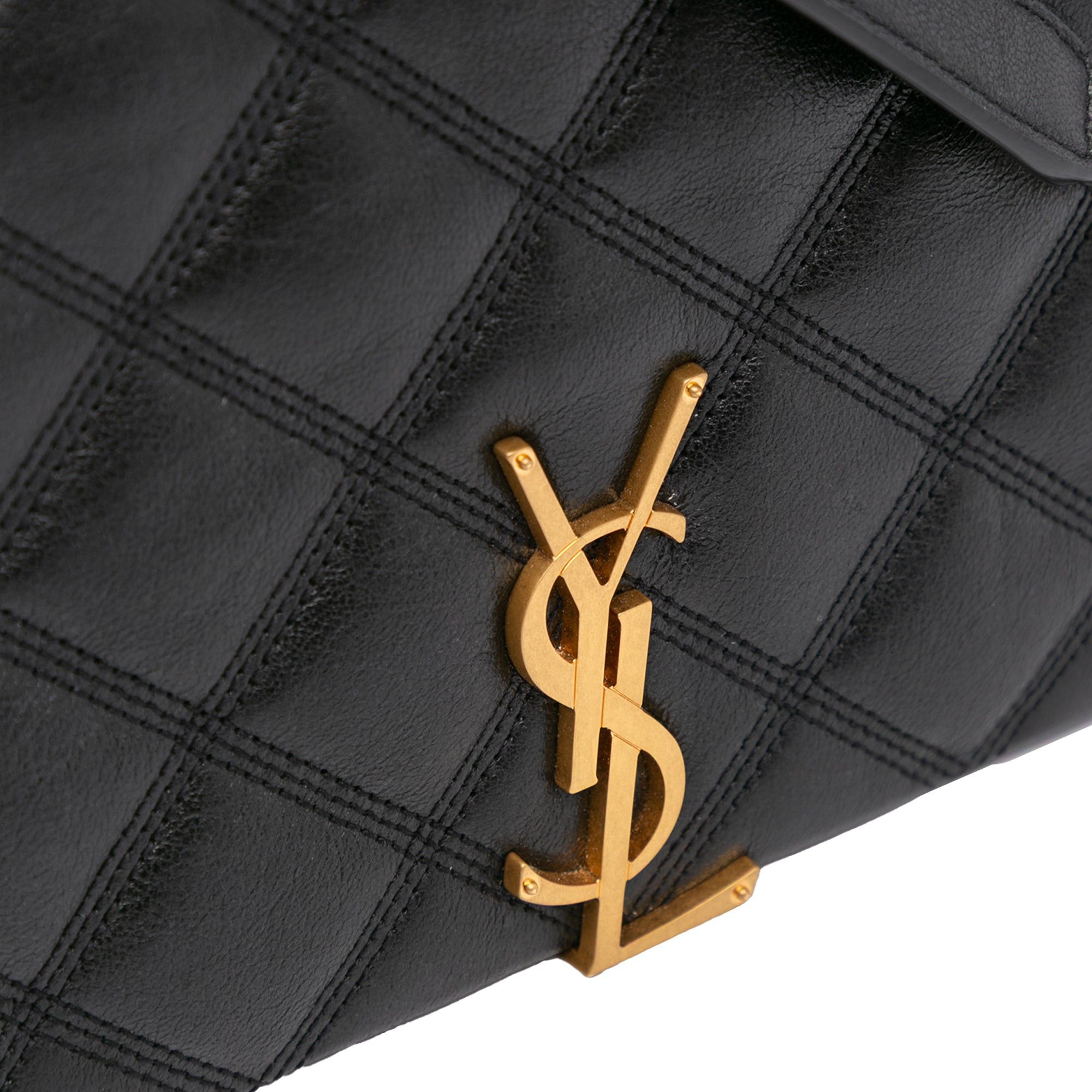 Saint Laurent Paris Saint Laurent Mini Quilted Lambskin Becky Chain Bag Black Size ONE SIZE - 11 Thumbnail