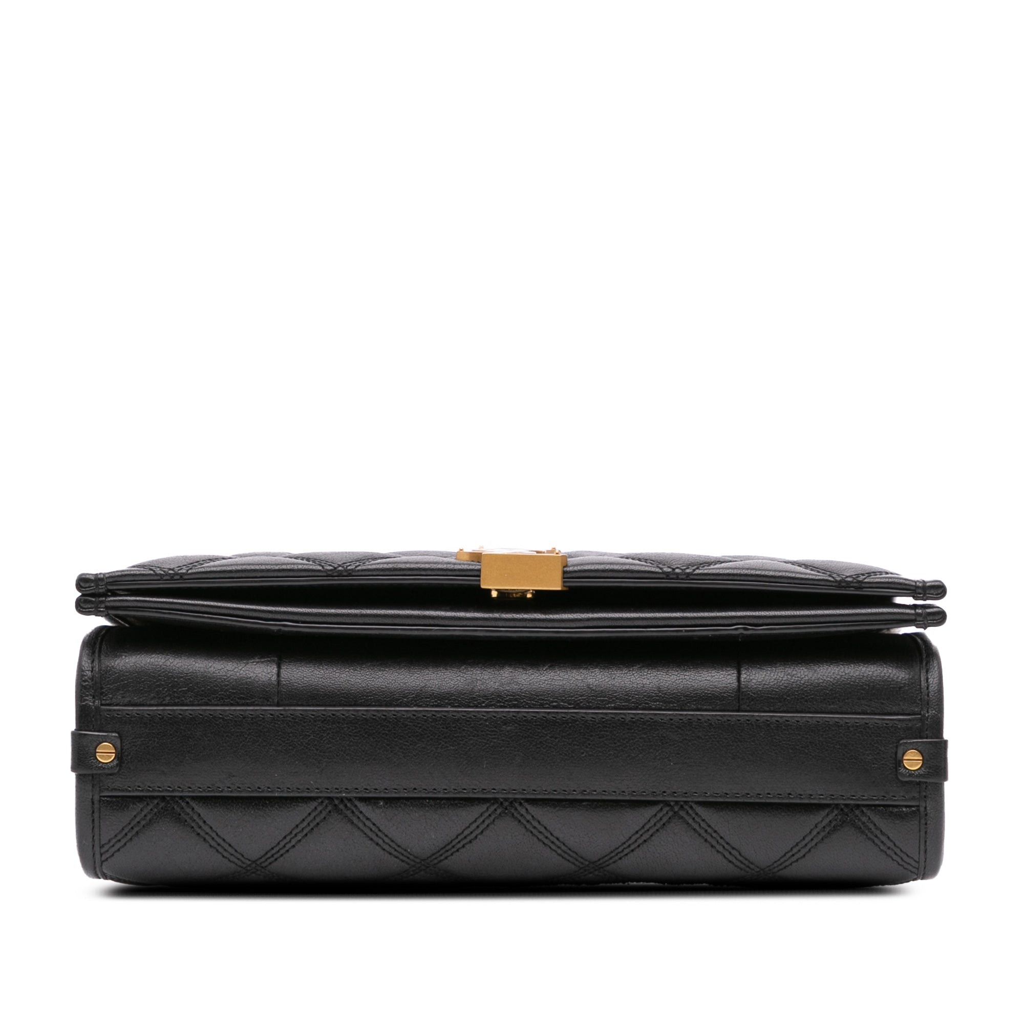 Saint Laurent Paris Saint Laurent Mini Quilted Lambskin Becky Chain Bag Black Size ONE SIZE - 3 Thumbnail