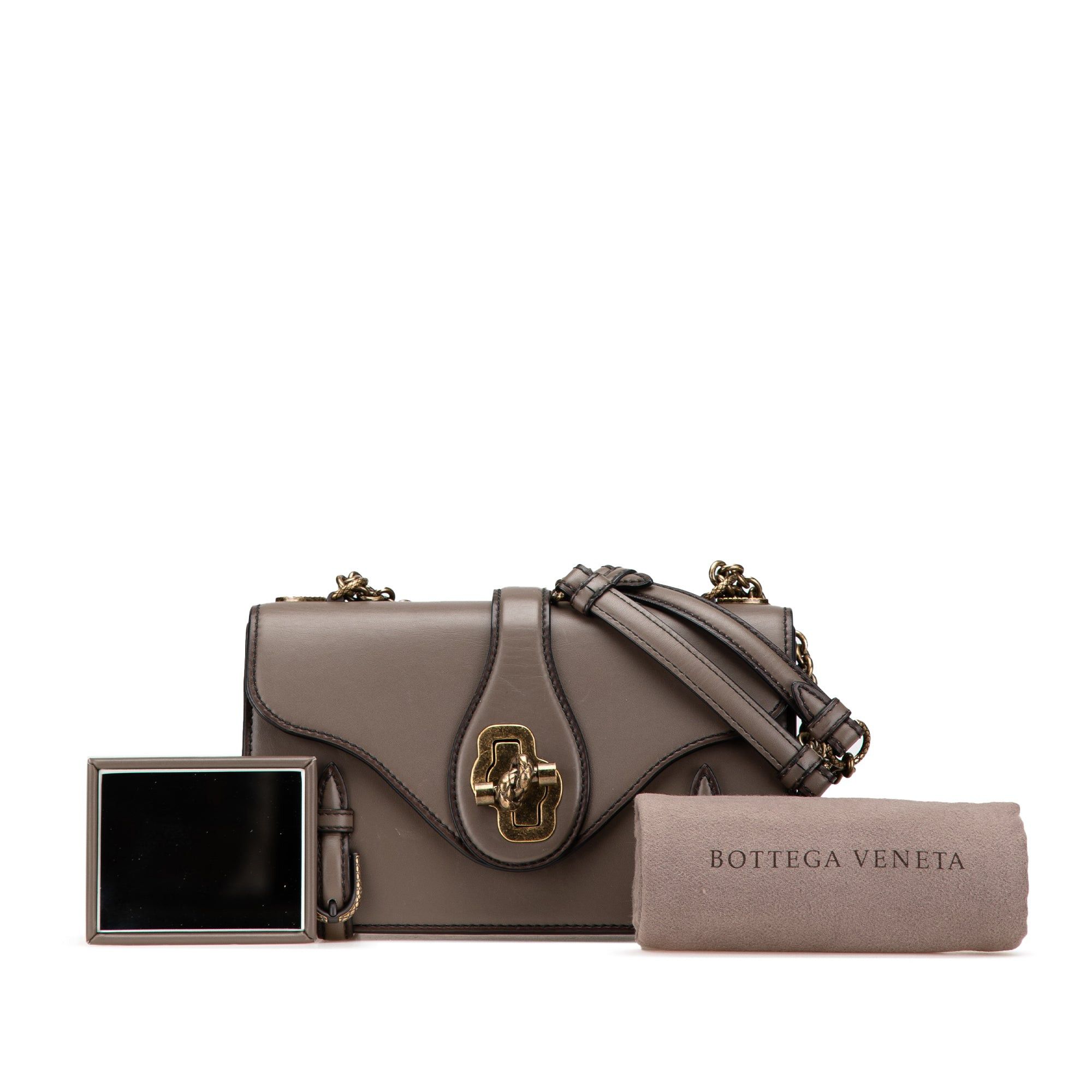 Bottega Veneta Bottega Veneta French Calf City Knot Shoulder Bag Brown Size ONE SIZE - 13 Thumbnail