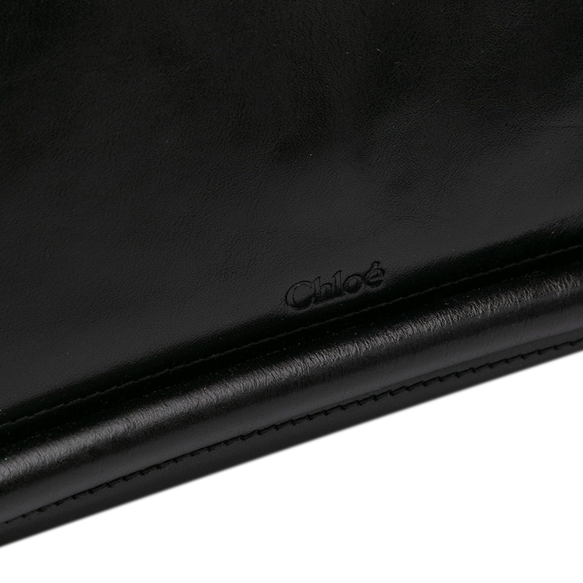 Chloe Chloé Shiny Calfskin Paraty 24 Satchel Black Size ONE SIZE - 9 Thumbnail