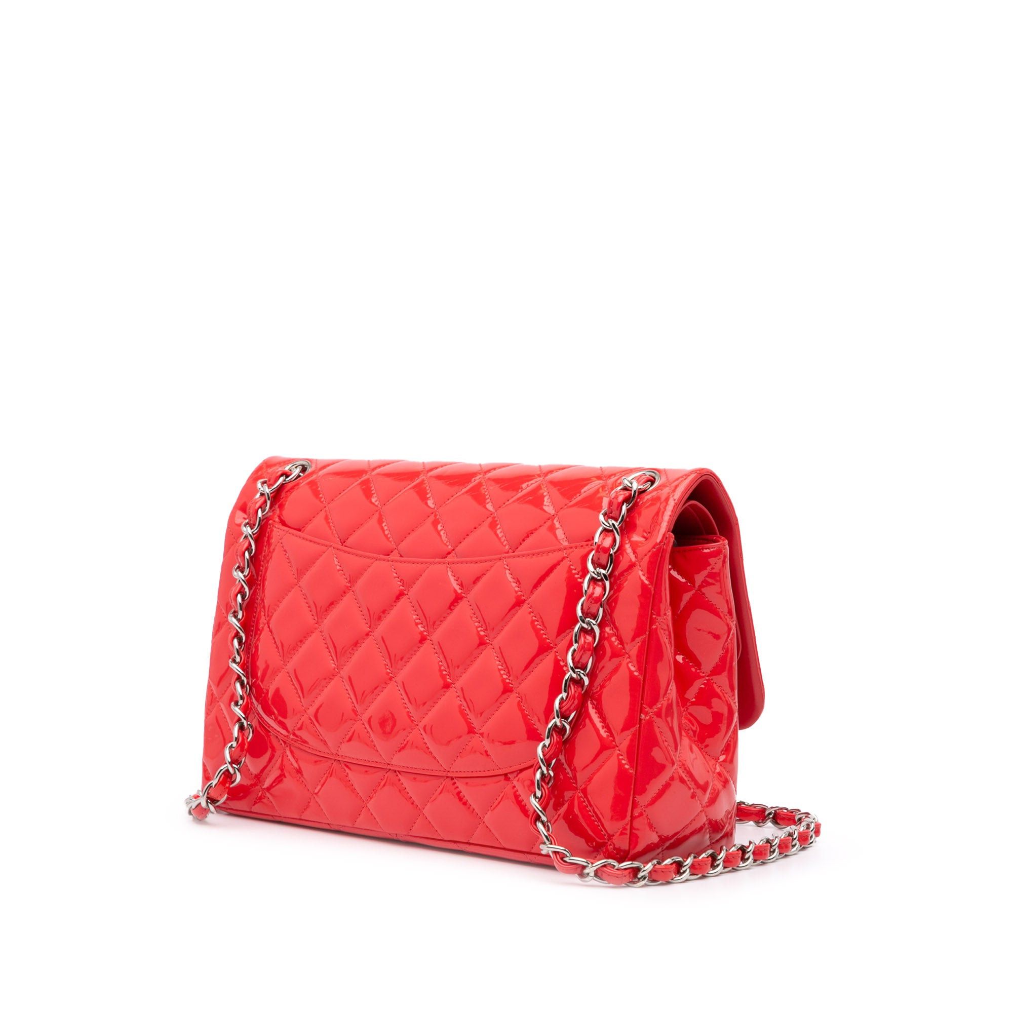 Chanel Chanel Jumbo Classic Patent Double Flap Red Size ONE SIZE - 2 Thumbnail