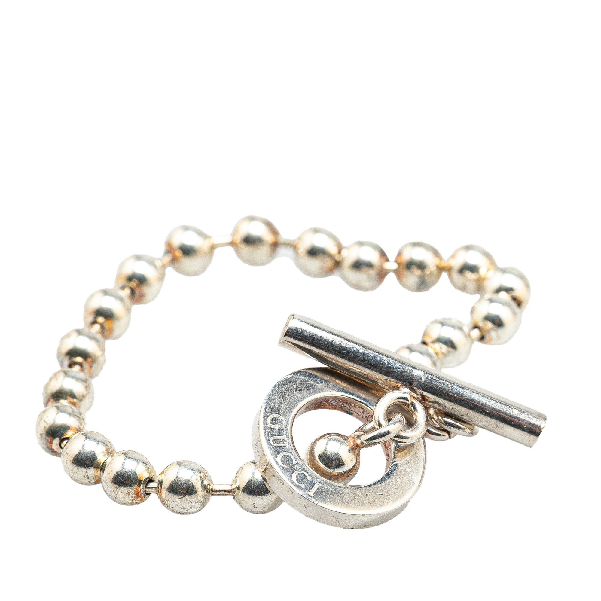Gucci Gucci Sterling Silver Boule Chain Toggle Bracelet Silver Size ONE SIZE - 4 Thumbnail