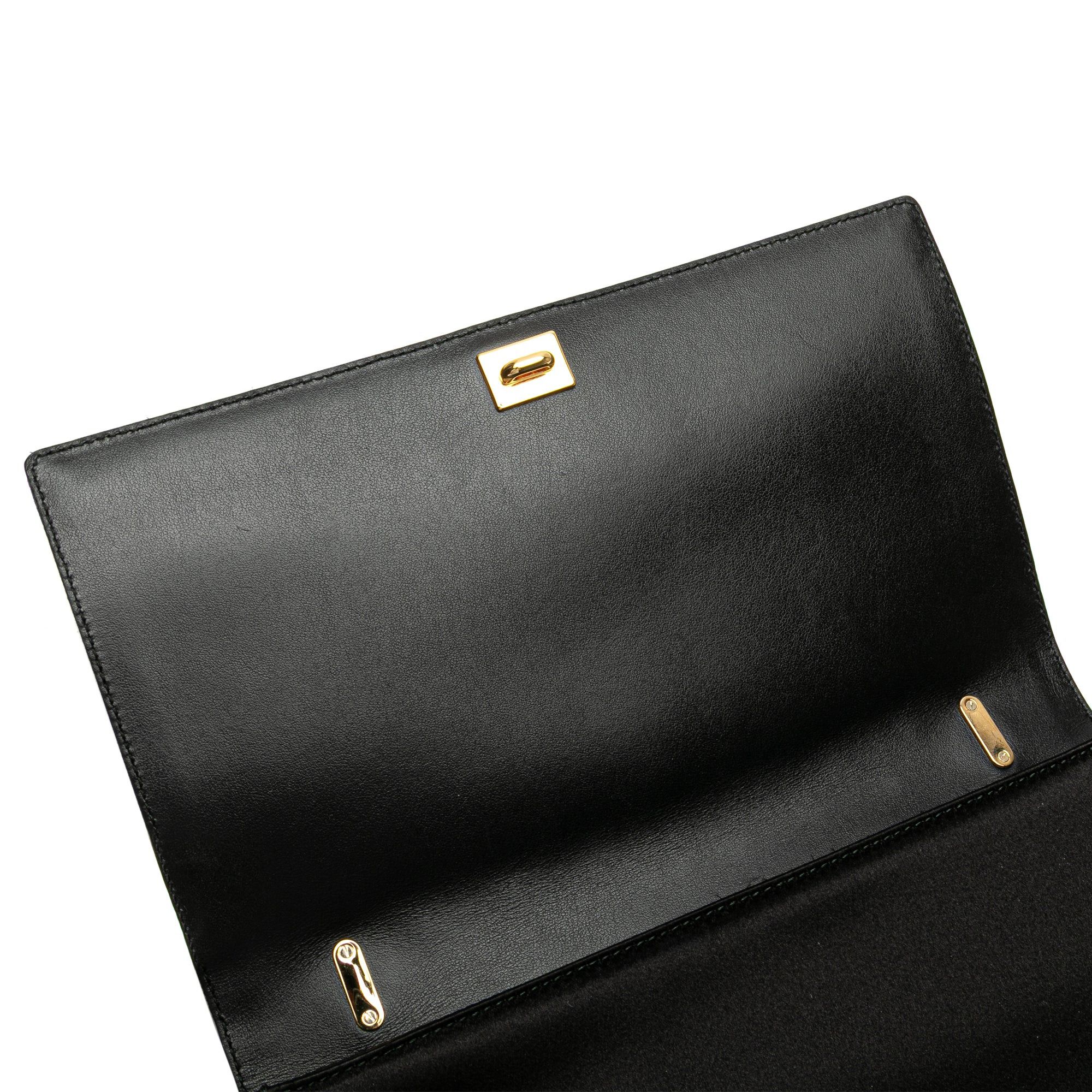 Salvatore Ferragamo Ferragamo Medium Vara Embellished Satin Ginny Chain Crossbody Black Size ONE SIZE - 10 Thumbnail