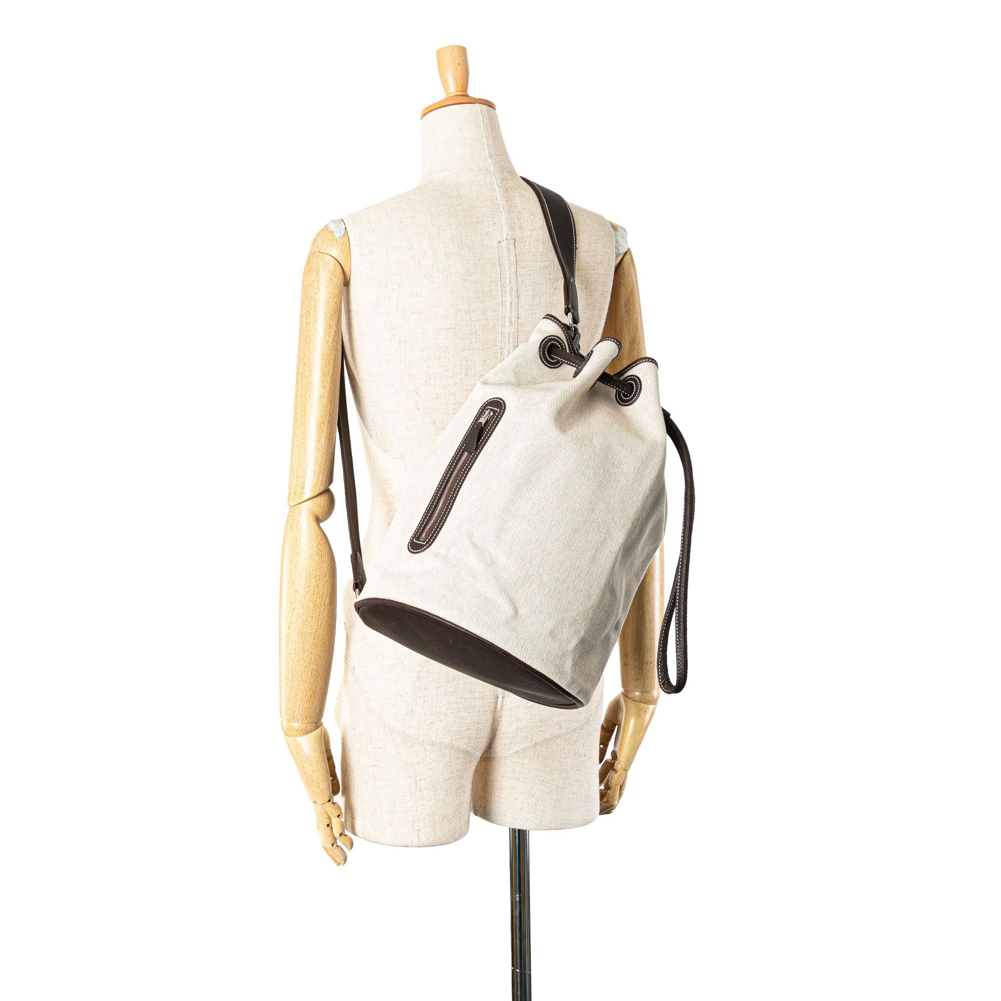 Hermes Hermès Canvas Negonda Recif MM Backpack Brown Size ONE SIZE - 10 Thumbnail