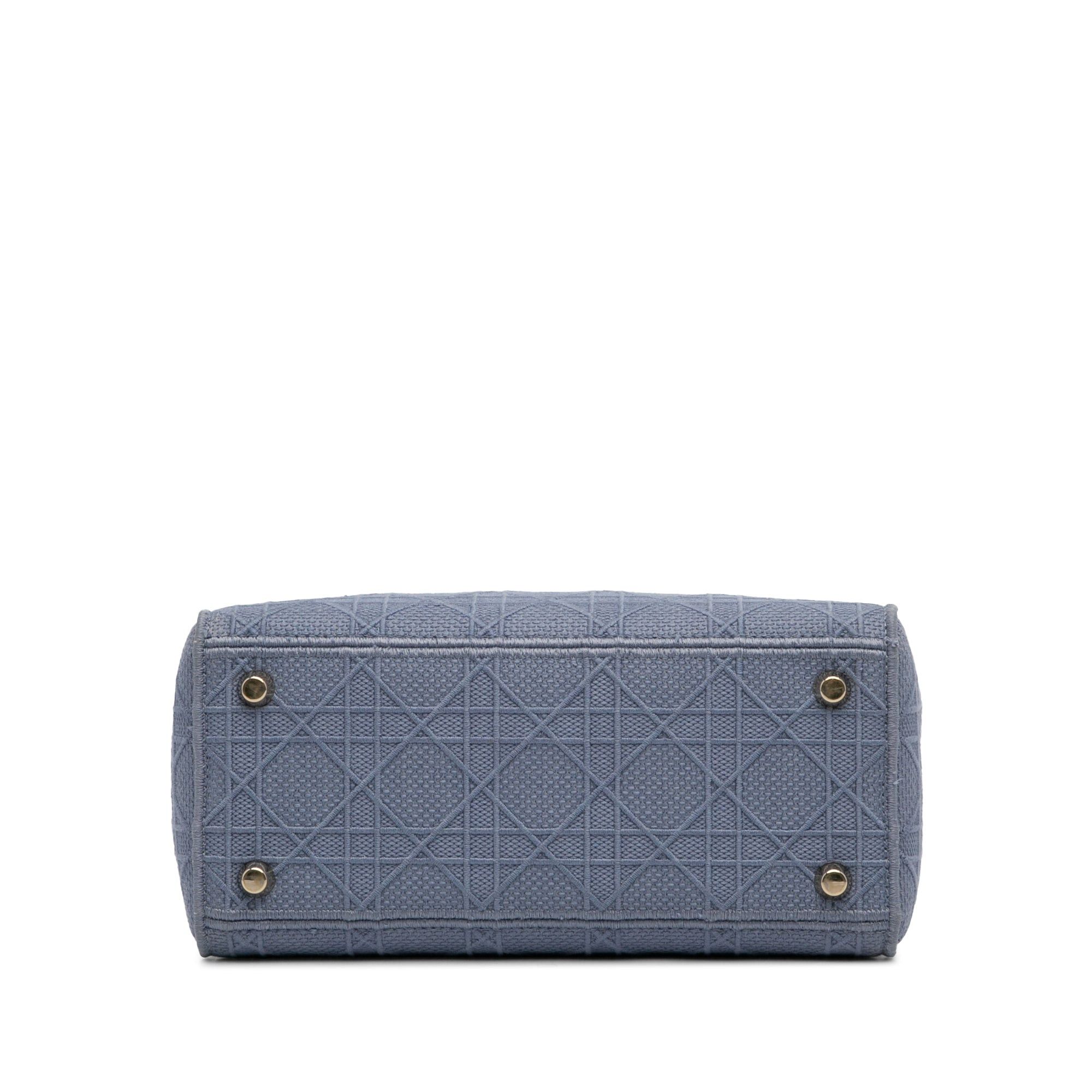 Dior Dior Medium Cannage Lady D-Lite Blue Size ONE SIZE - 5 Thumbnail