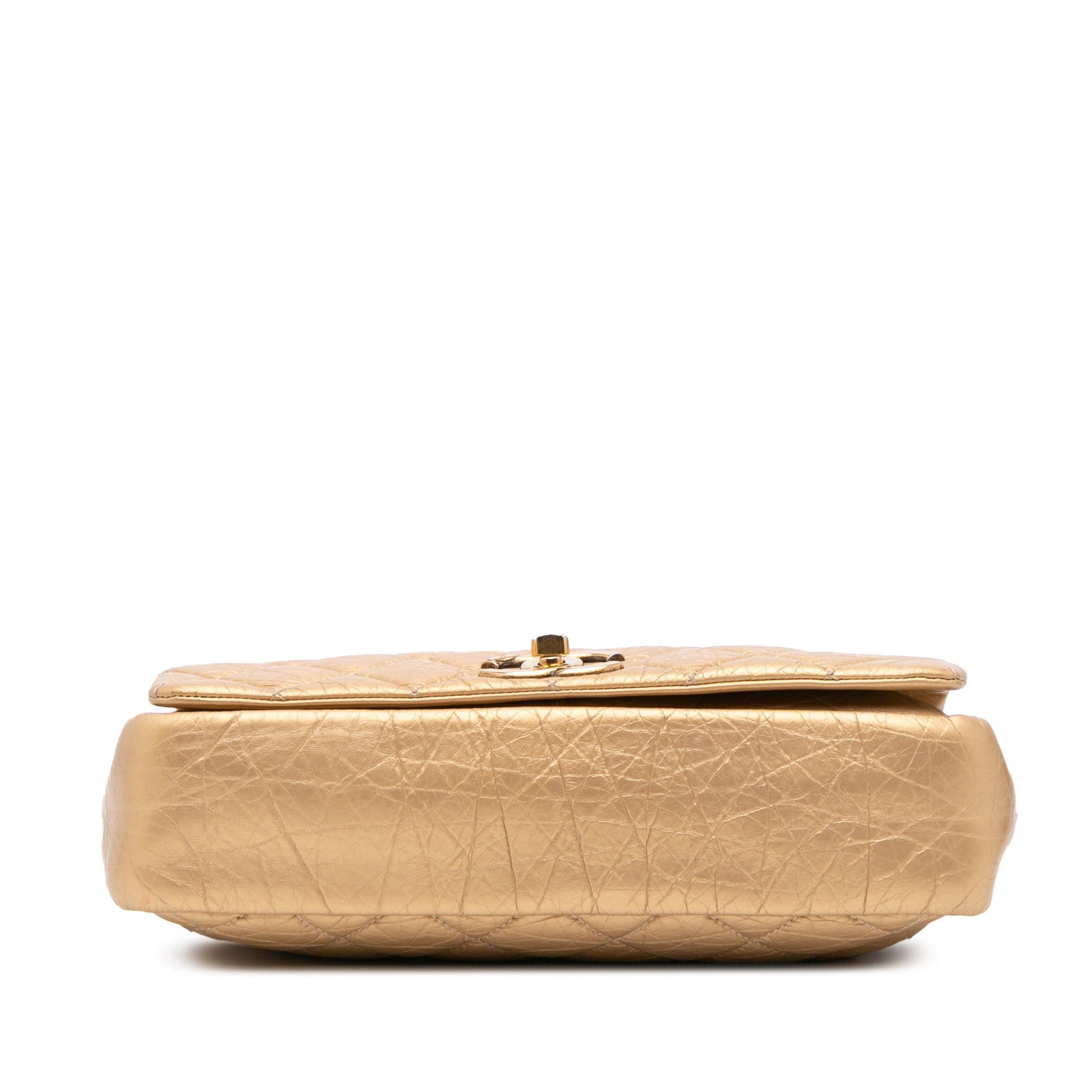 Chanel Chanel Medium Quilted Aged Calfskin Pondicherry Flap Gold Size ONE SIZE - 3 Thumbnail