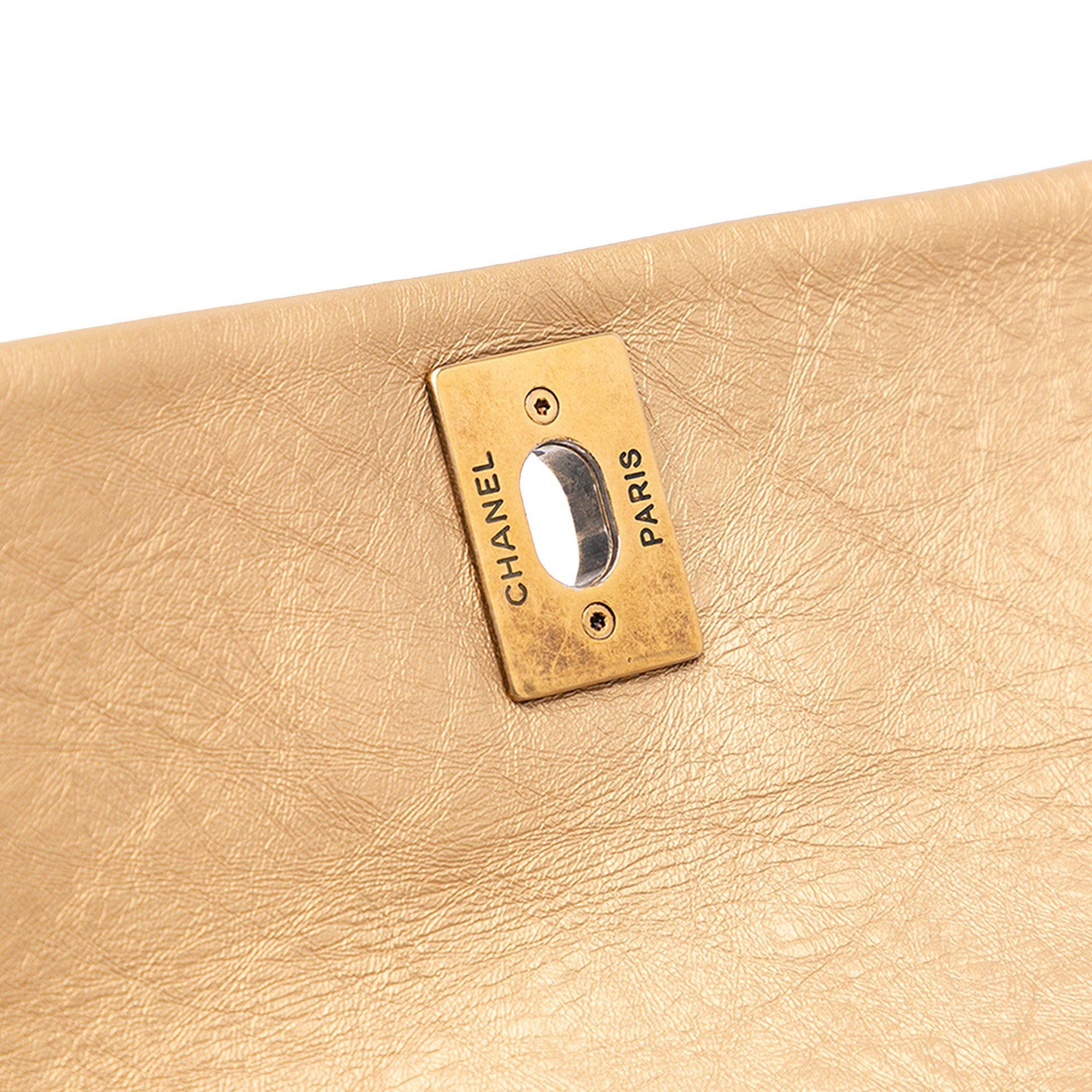 Chanel Chanel Medium Quilted Aged Calfskin Pondicherry Flap Gold Size ONE SIZE - 7 Thumbnail