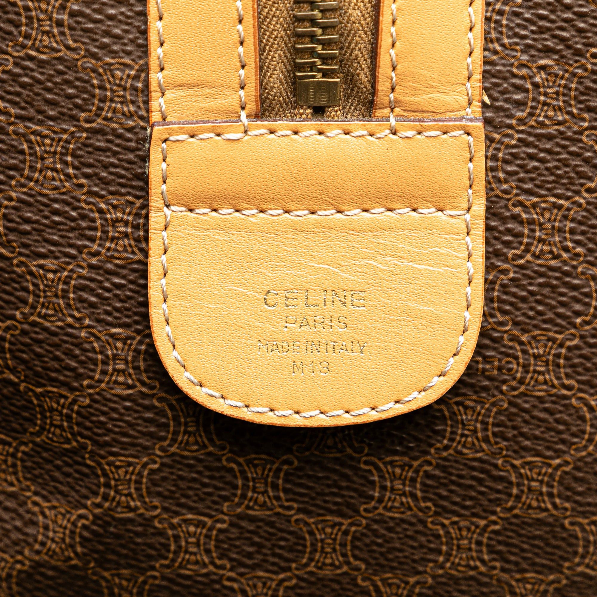 Celine Celine Macadam Coated Canvas Boston Bag Brown Size ONE SIZE - 5 Thumbnail