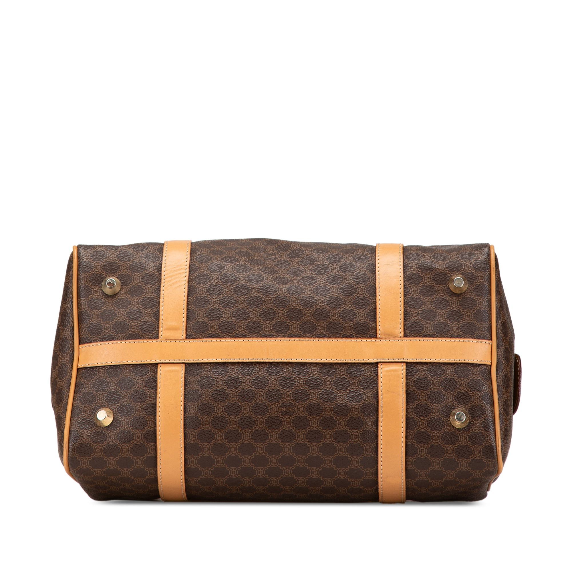 Celine Celine Macadam Coated Canvas Boston Bag Brown Size ONE SIZE - 3 Thumbnail