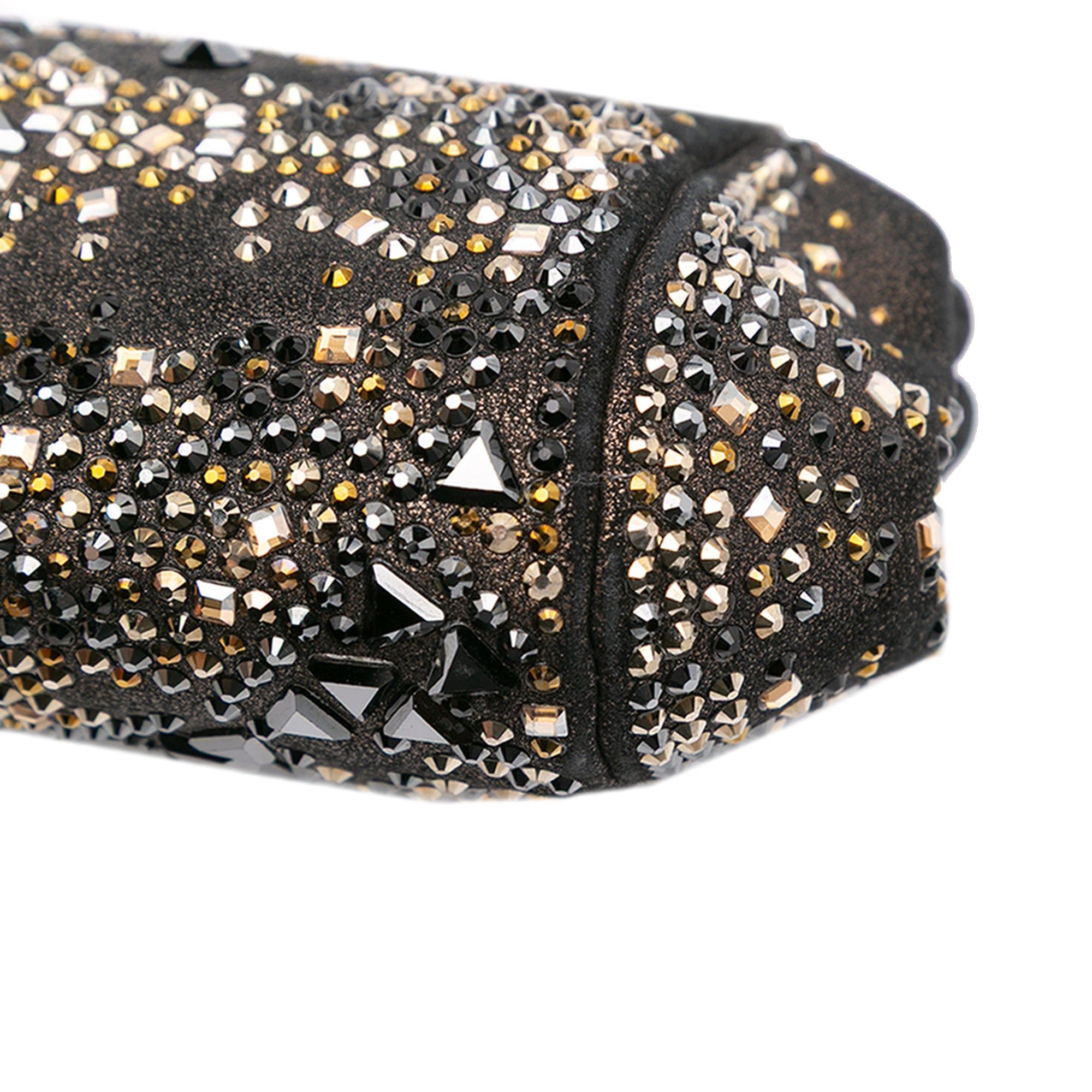 Chanel Chanel CC Glitter Lambskin Studded Frame Clutch on Chain Black Size ONE SIZE - 7 Thumbnail