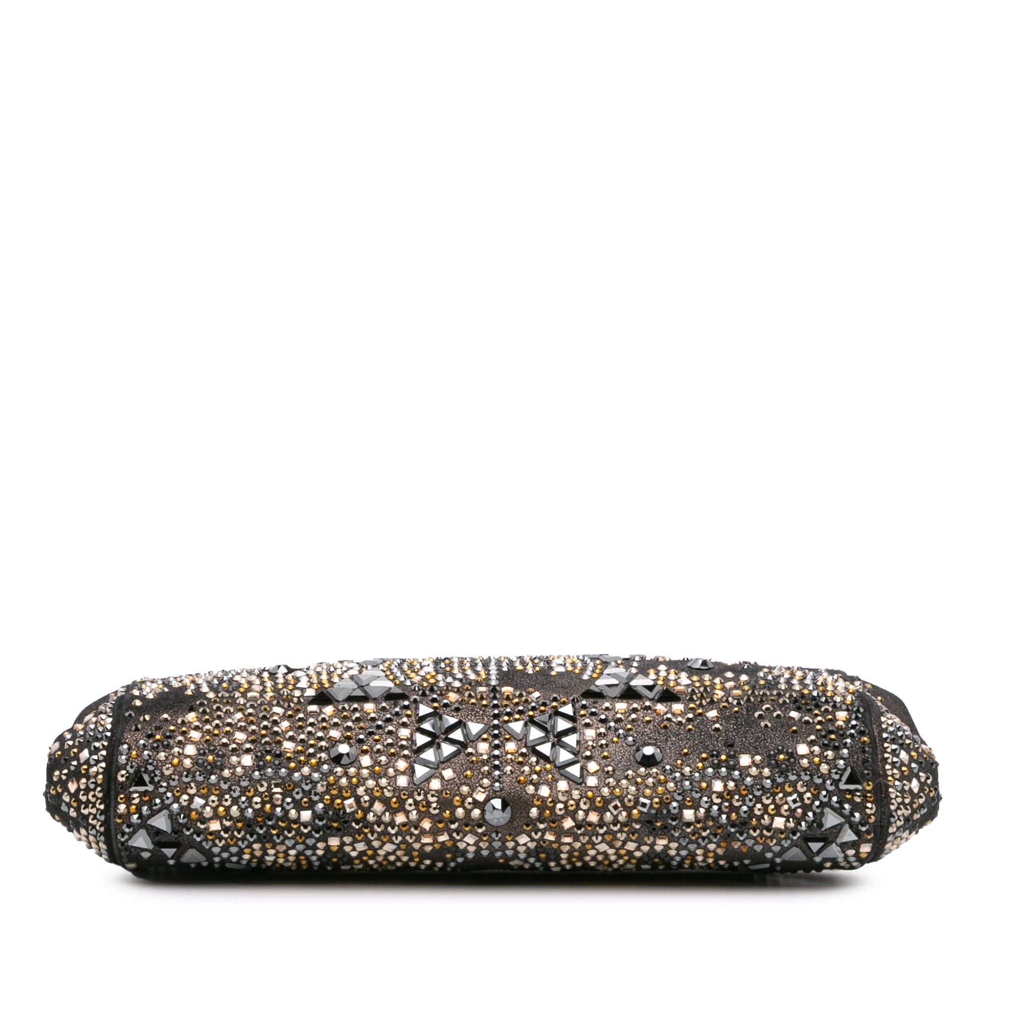 Chanel Chanel CC Glitter Lambskin Studded Frame Clutch on Chain Black Size ONE SIZE - 3 Thumbnail