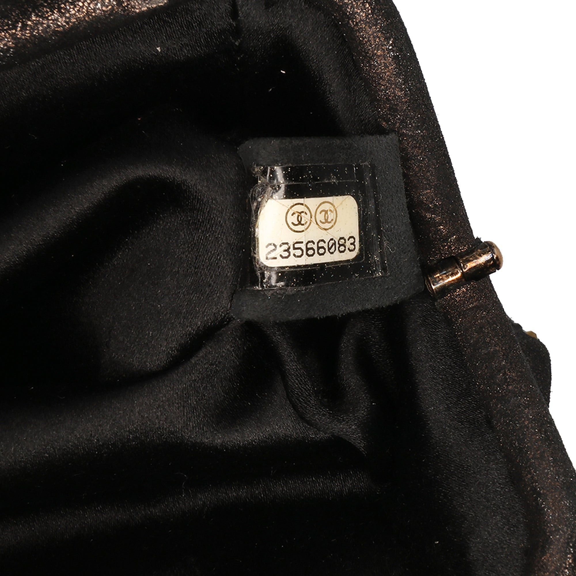 Chanel Chanel CC Glitter Lambskin Studded Frame Clutch on Chain Black Size ONE SIZE - 6 Thumbnail