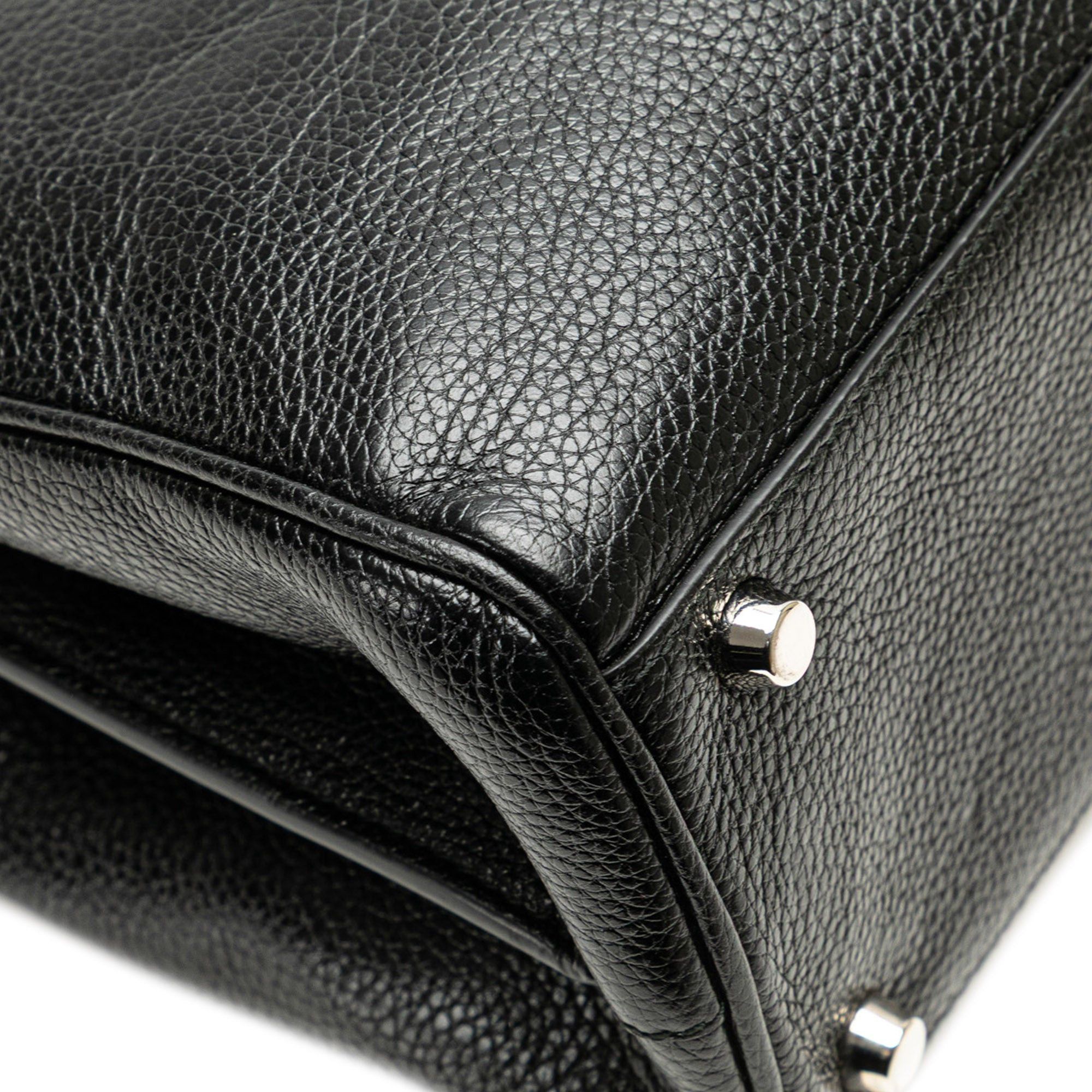 Gucci Gucci Small Grainy Calfskin Zumi Top Handle Bag Black Size ONE SIZE - 9 Thumbnail