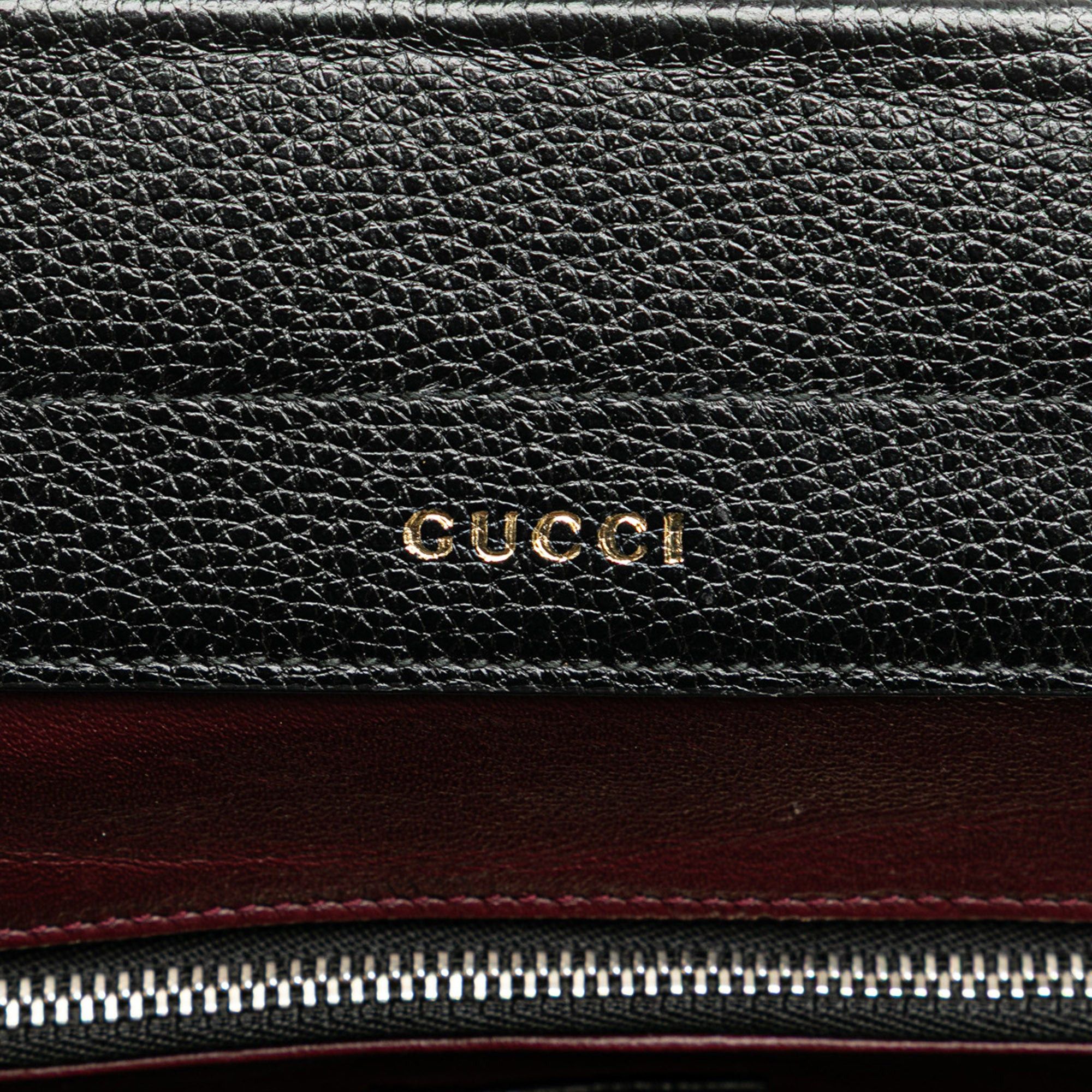 Gucci Gucci Small Grainy Calfskin Zumi Top Handle Bag Black Size ONE SIZE - 7 Thumbnail