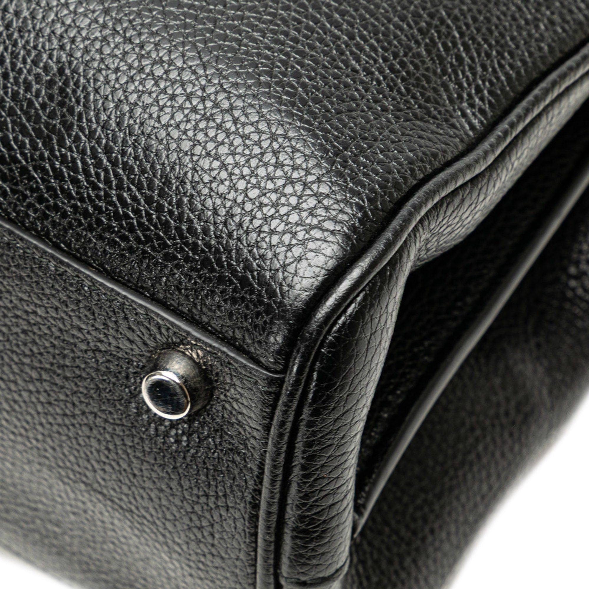 Gucci Gucci Small Grainy Calfskin Zumi Top Handle Bag Black Size ONE SIZE - 10 Thumbnail