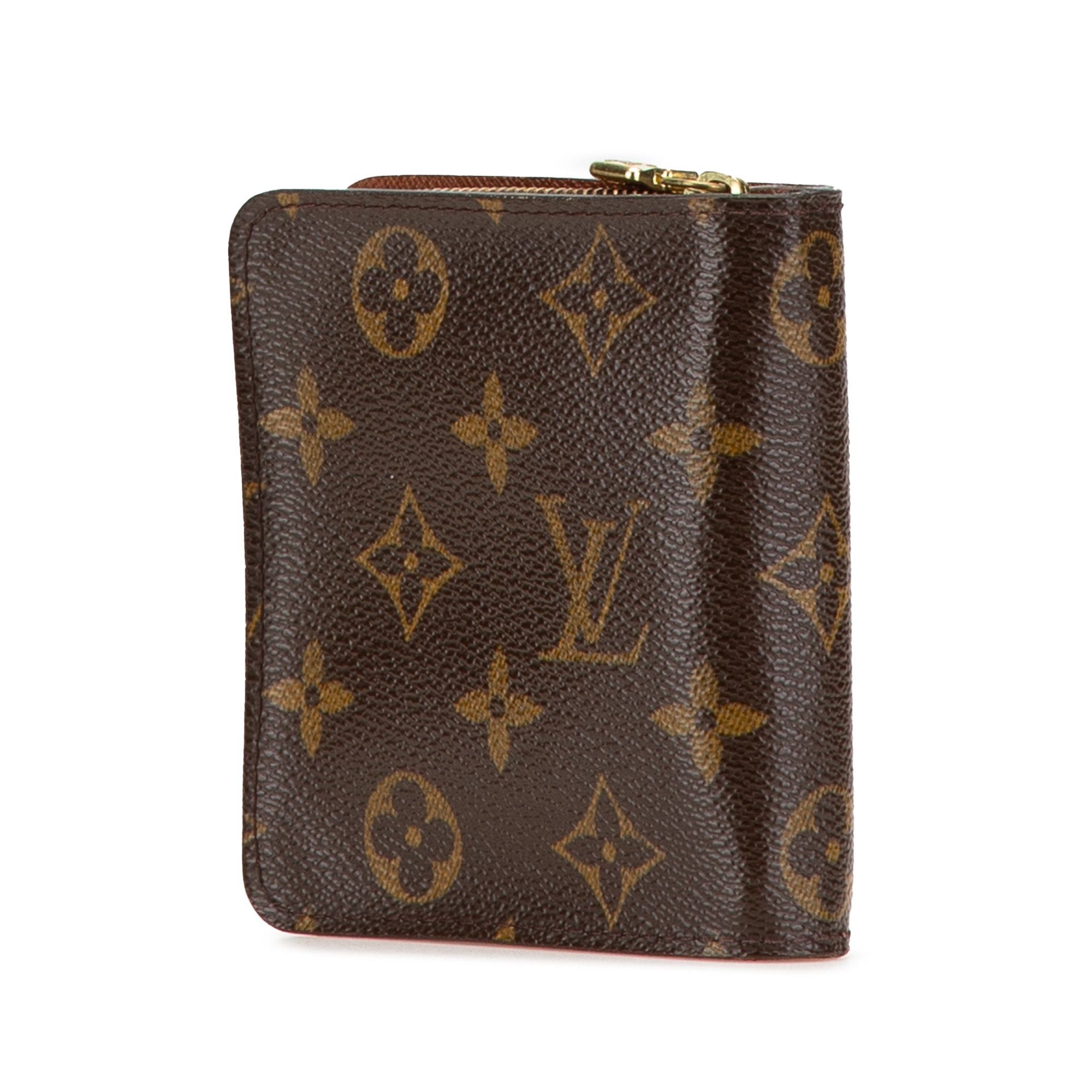 Louis Vuitton Monogram Bi-Fold Compact Wallet Brown