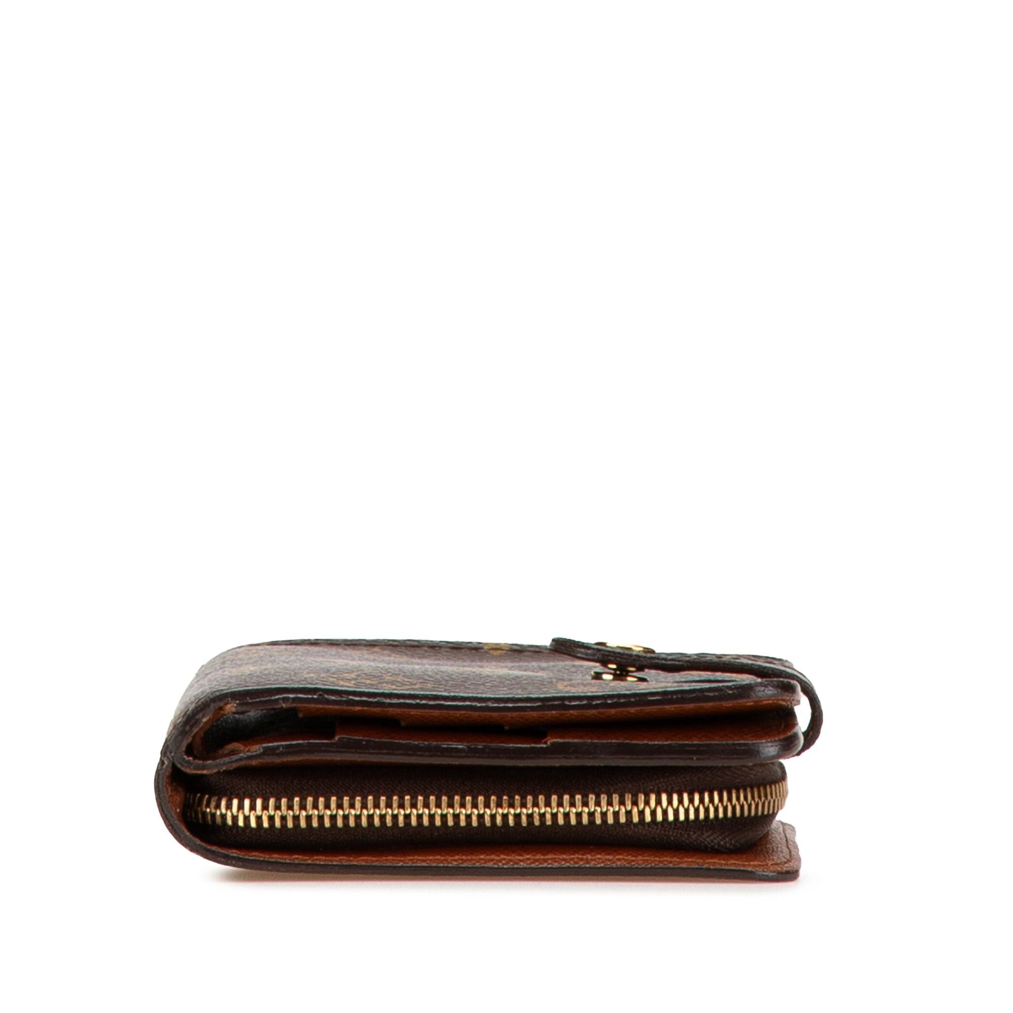 Louis Vuitton Monogram Bi-Fold Compact Wallet Brown