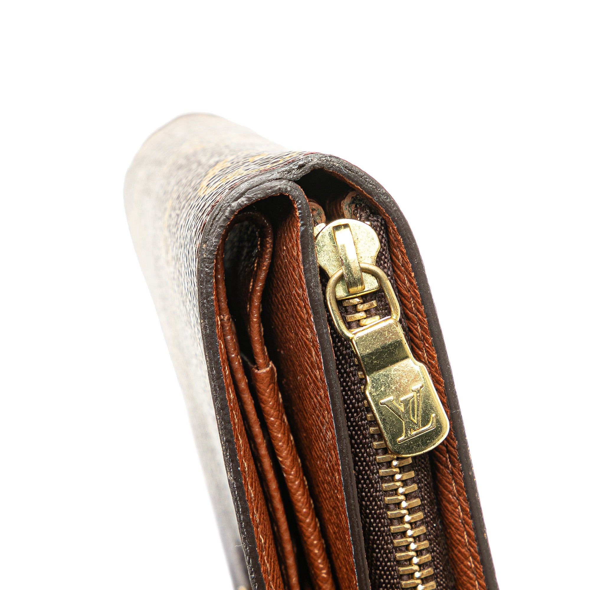 Louis Vuitton Monogram Bi-Fold Compact Wallet Brown