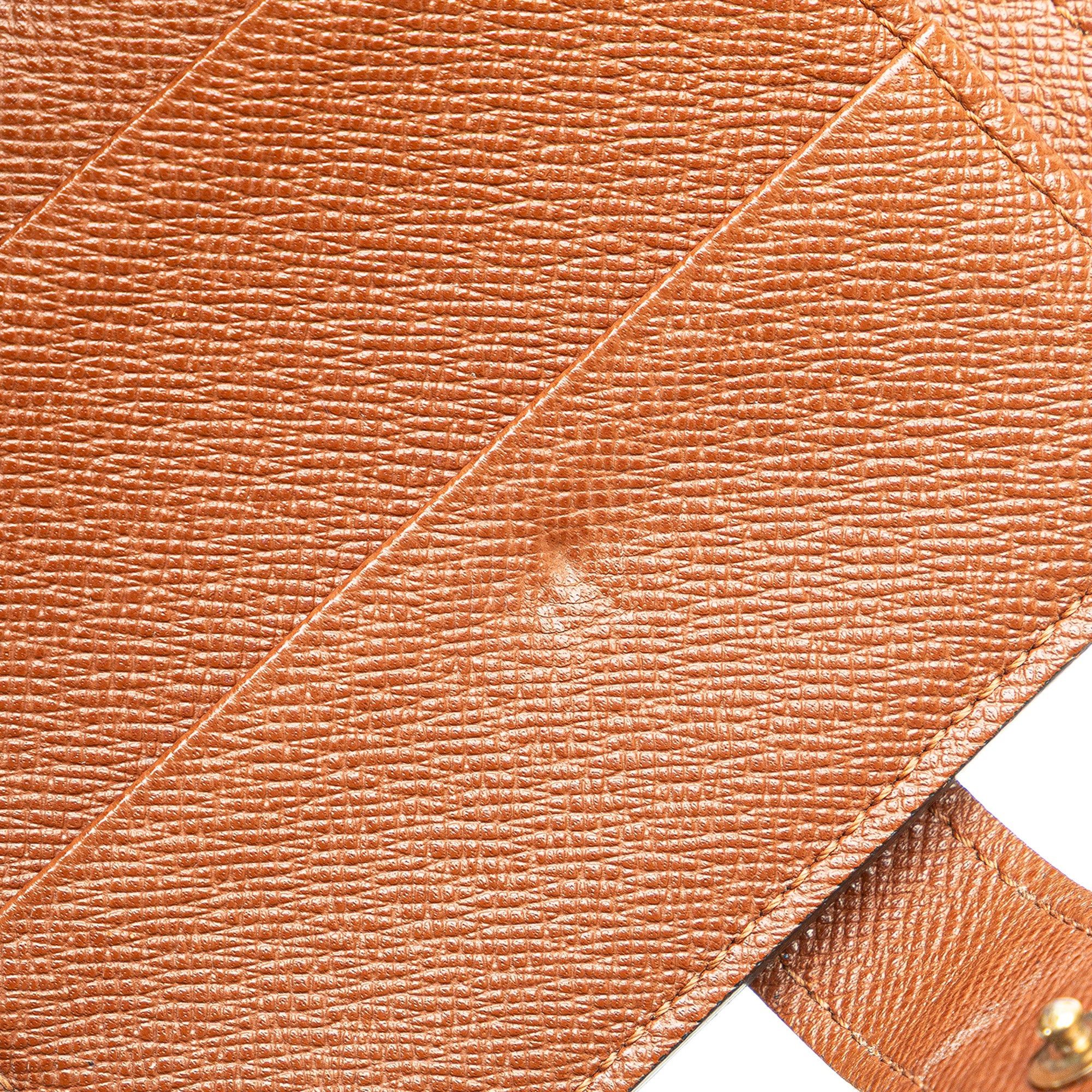 Louis Vuitton Monogram Bi-Fold Compact Wallet Brown