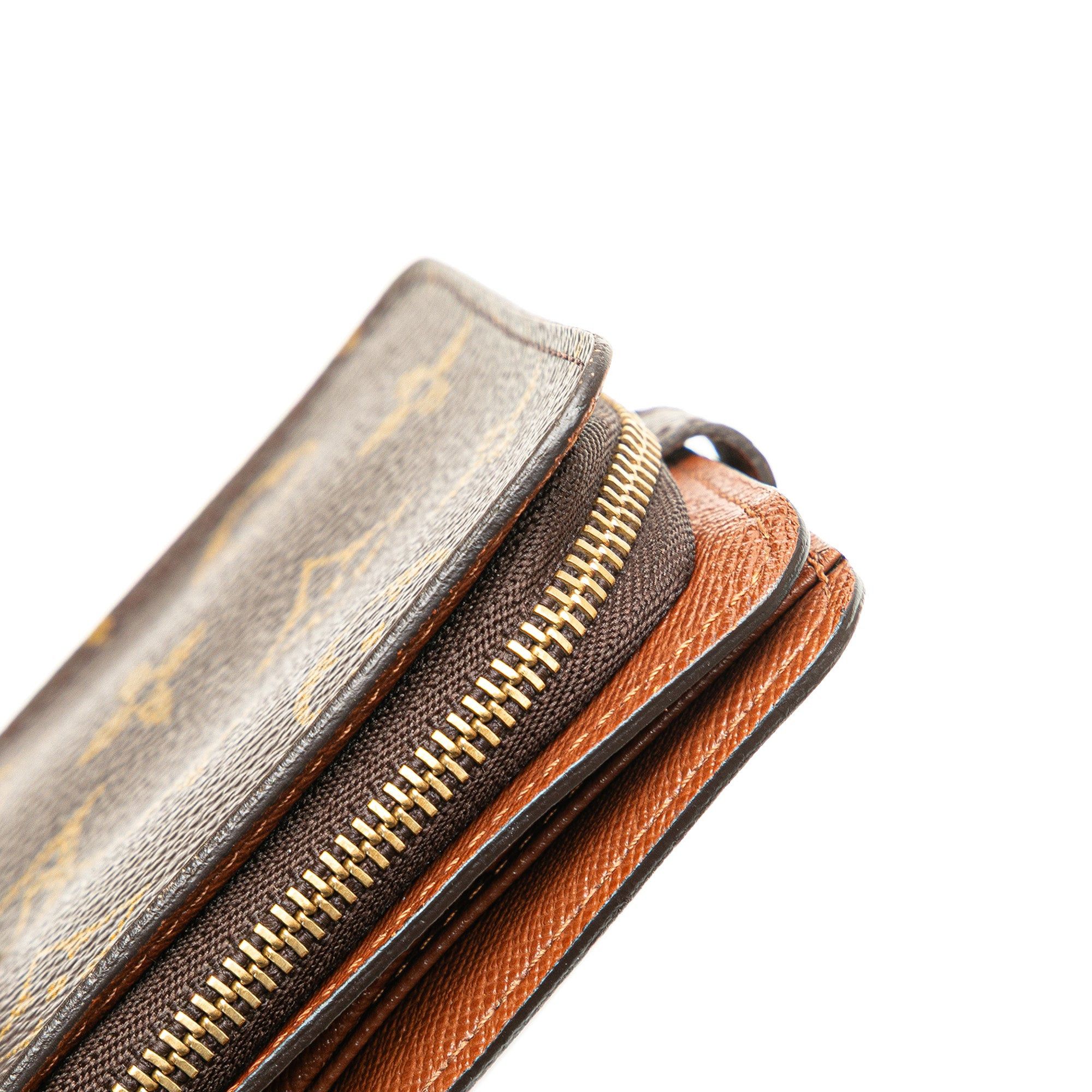Louis Vuitton Monogram Bi-Fold Compact Wallet Brown