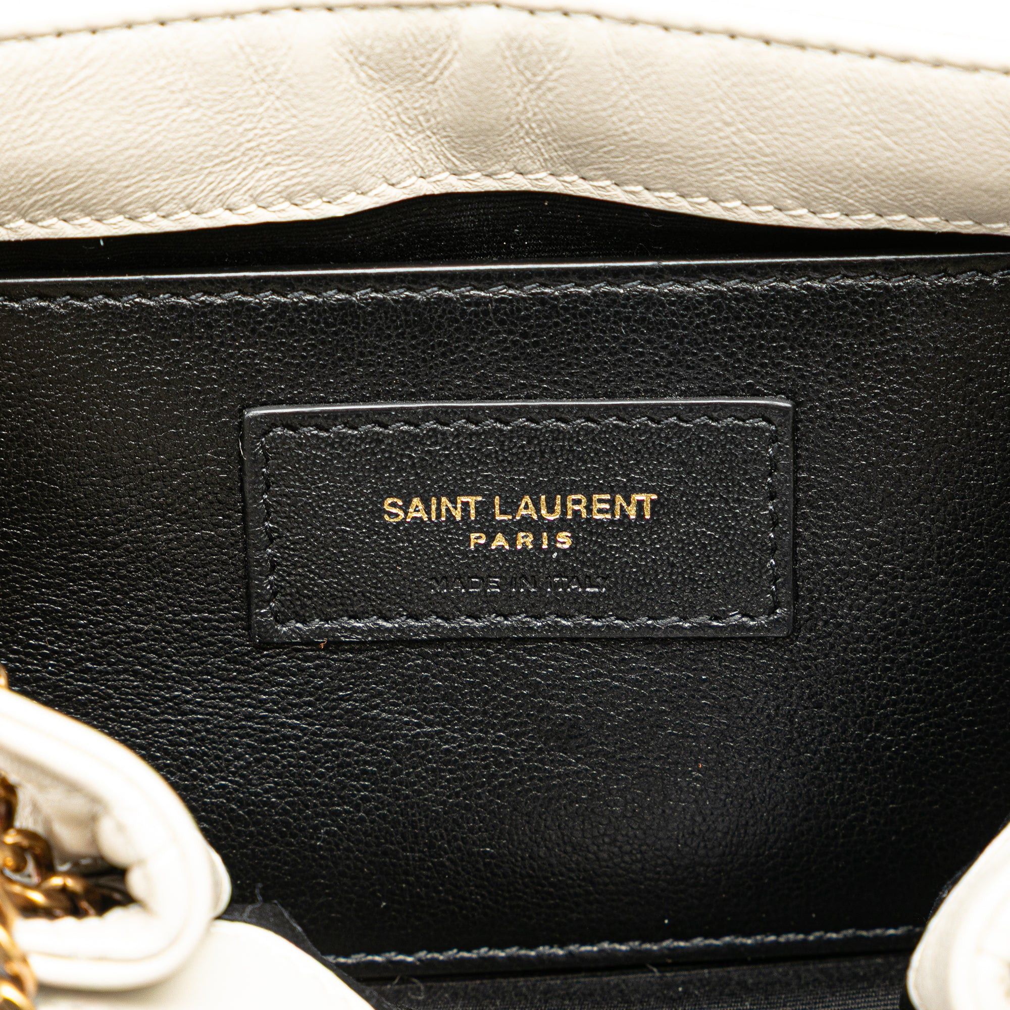 Saint Laurent Paris Saint Laurent Mini Quilted Lambskin Monogram Nolita Bag White Size ONE SIZE - 5 Thumbnail