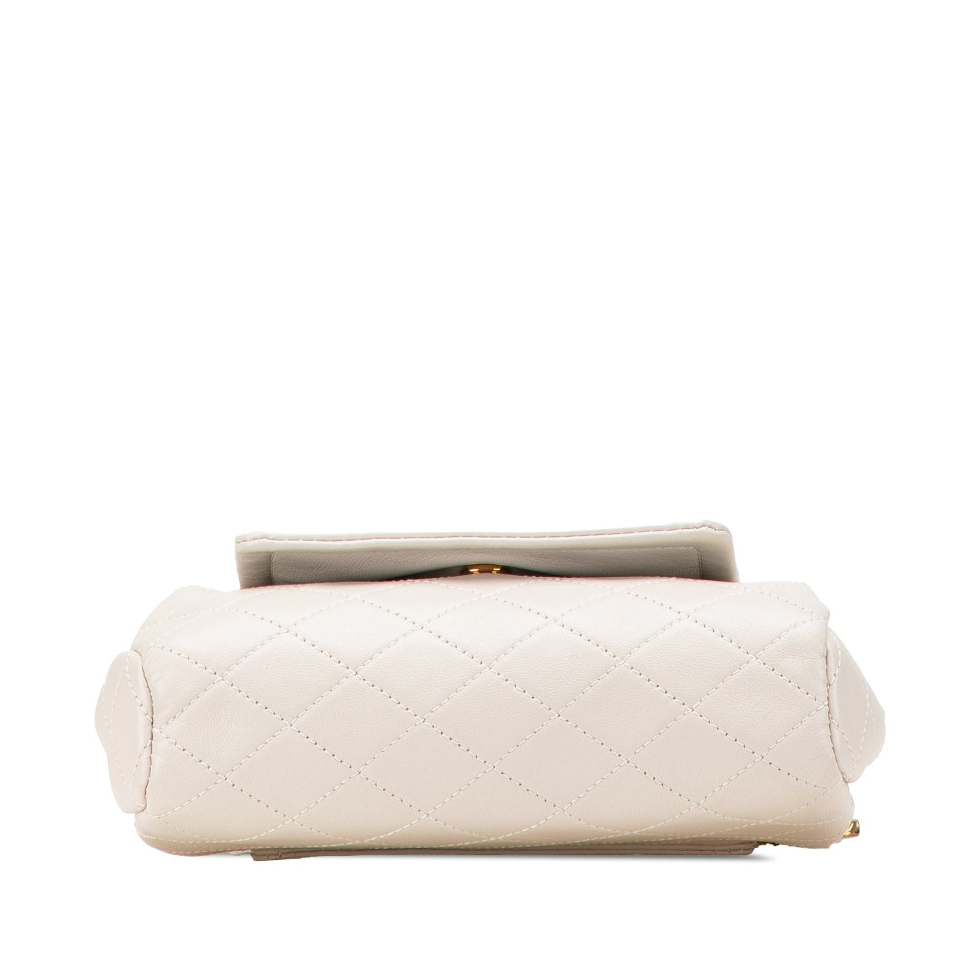 Saint Laurent Paris Saint Laurent Mini Quilted Lambskin Monogram Nolita Bag White Size ONE SIZE - 3 Thumbnail