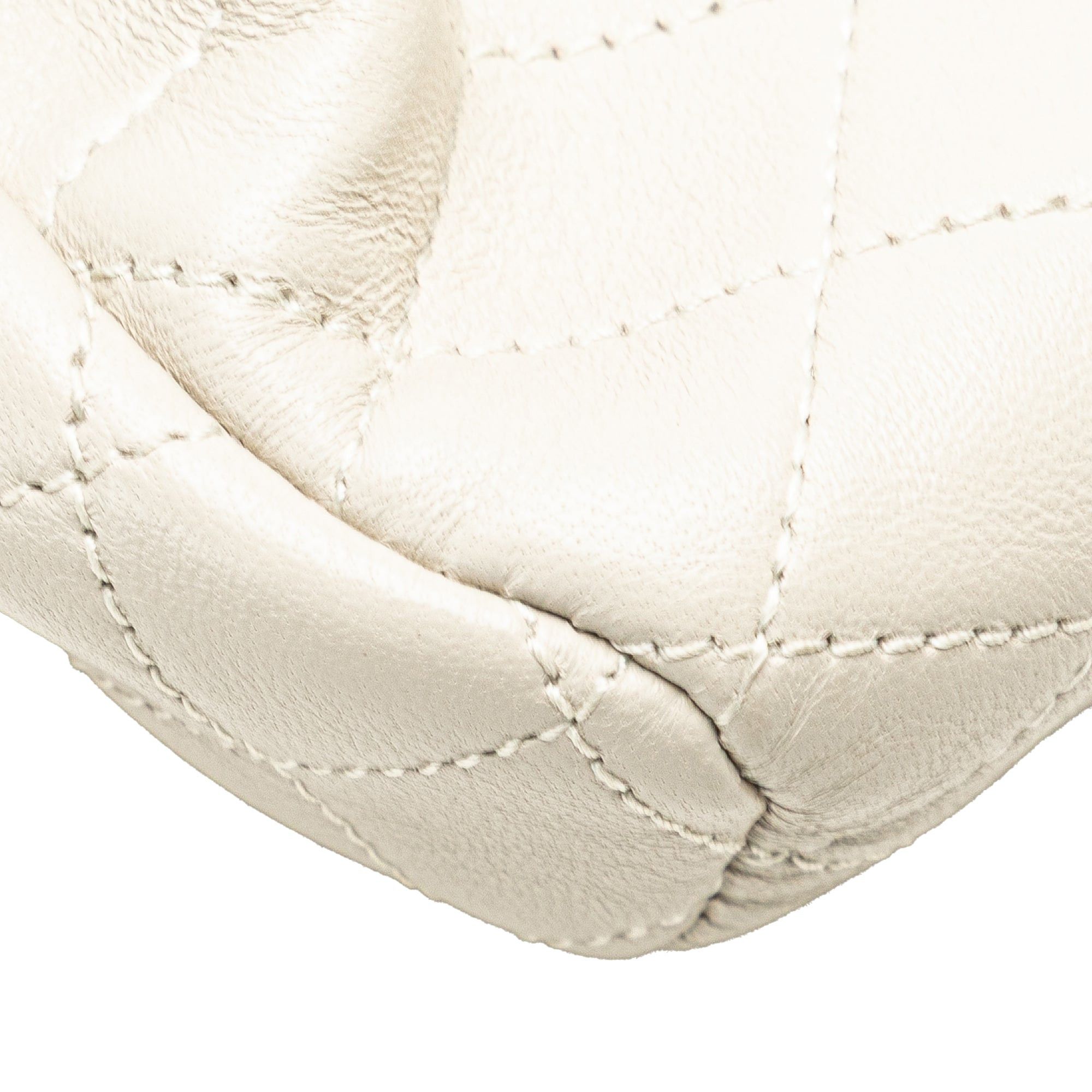 Saint Laurent Paris Saint Laurent Mini Quilted Lambskin Monogram Nolita Bag White Size ONE SIZE - 9 Thumbnail
