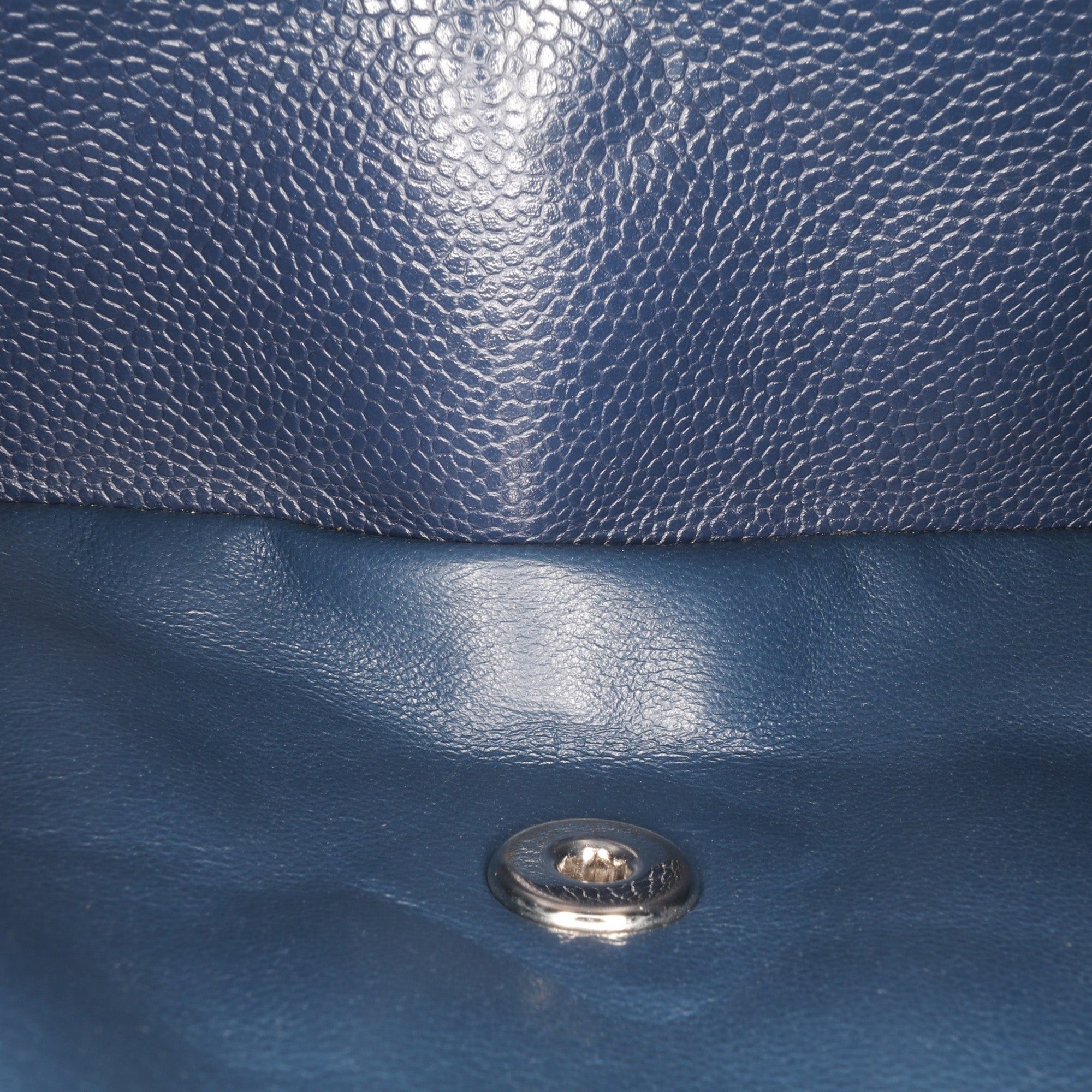 Chanel Chanel Jumbo Classic Caviar Double Flap Blue Size ONE SIZE - 5 Thumbnail