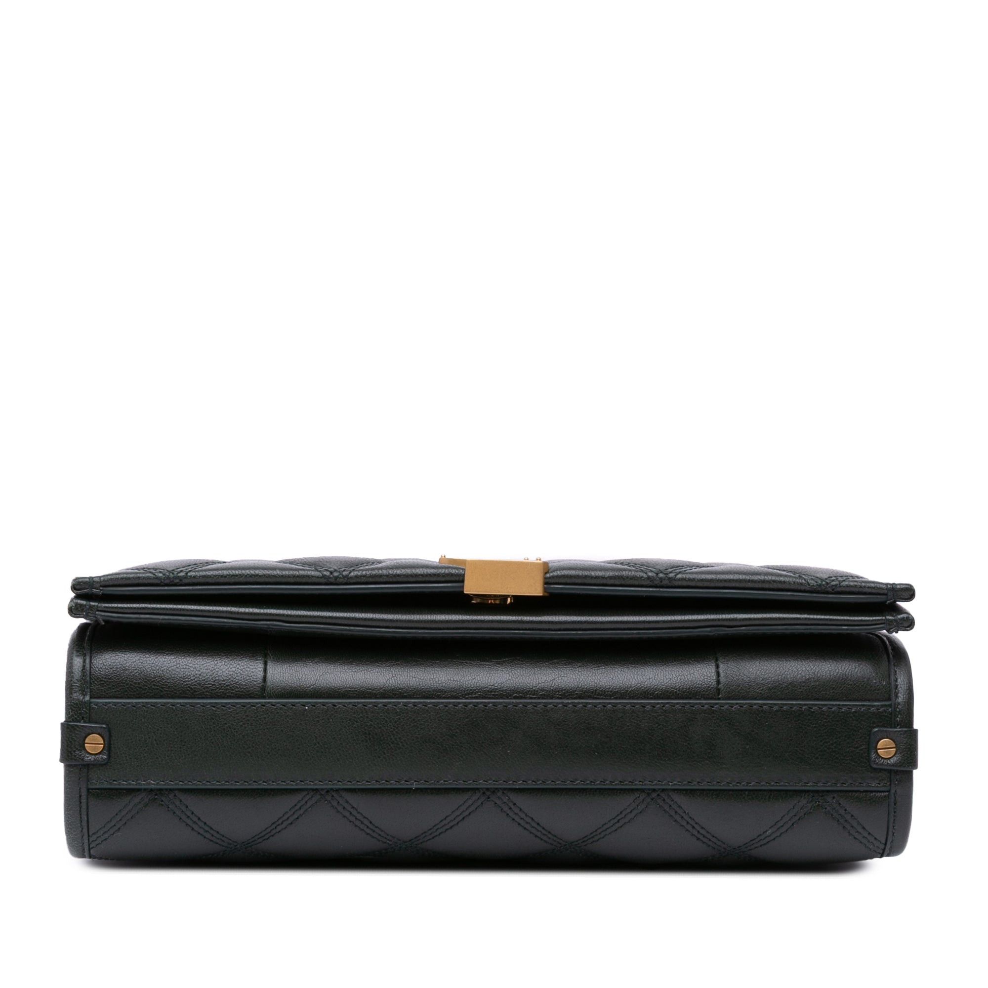 Saint Laurent Paris Saint Laurent Small Quilted Lambskin Becky Chain Shoulder Bag Green Size ONE SIZE - 3 Thumbnail