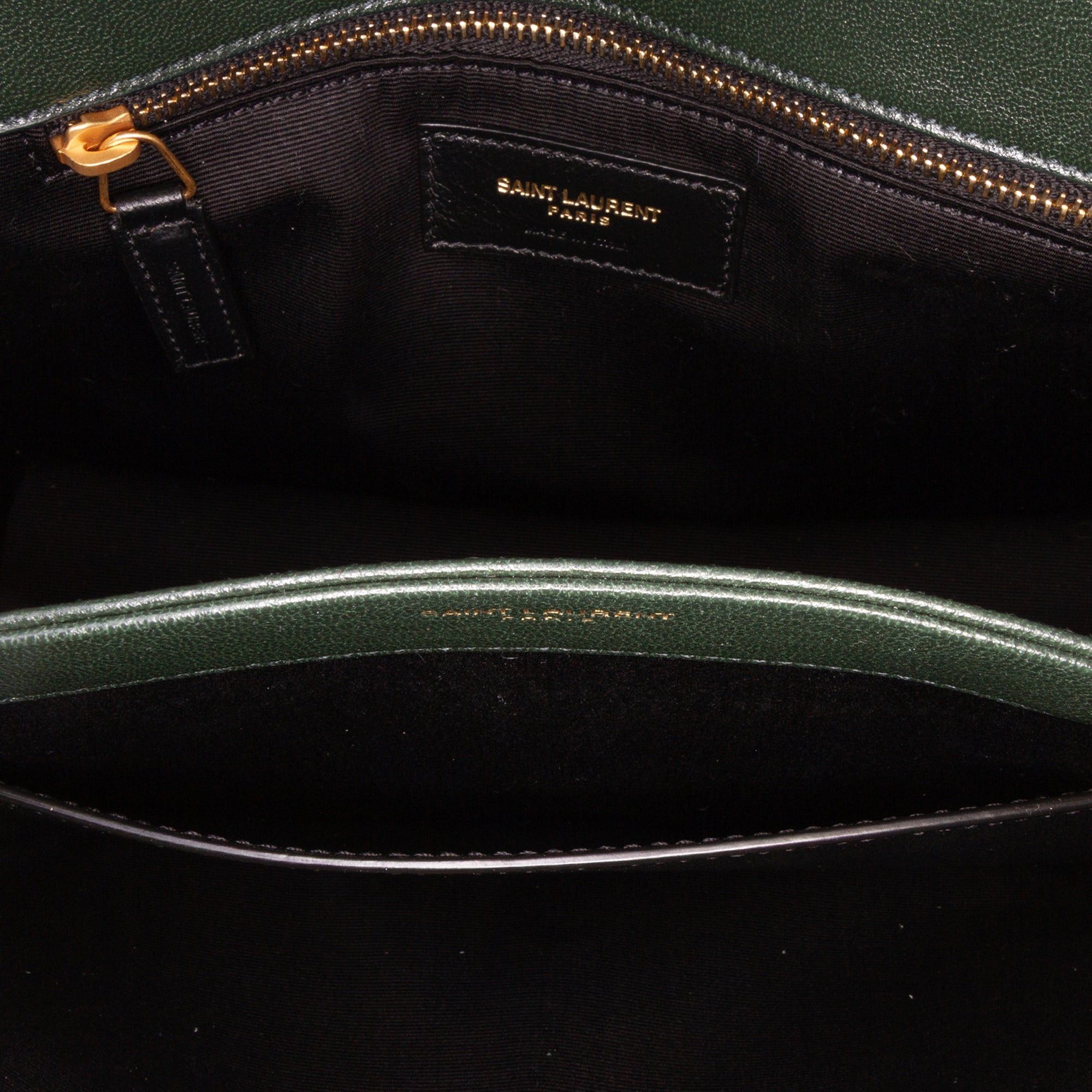 Saint Laurent Paris Saint Laurent Small Quilted Lambskin Becky Chain Shoulder Bag Green Size ONE SIZE - 4 Thumbnail