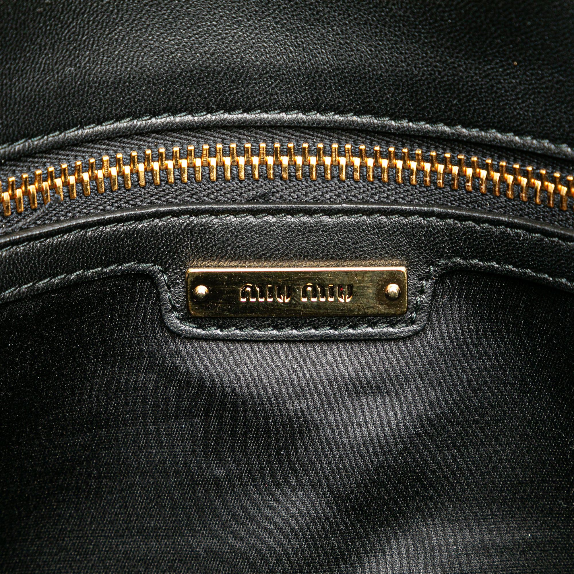 Miu Miu Miu Miu Matelasse Nappa Zip Satchel Black Size ONE SIZE - 5 Thumbnail
