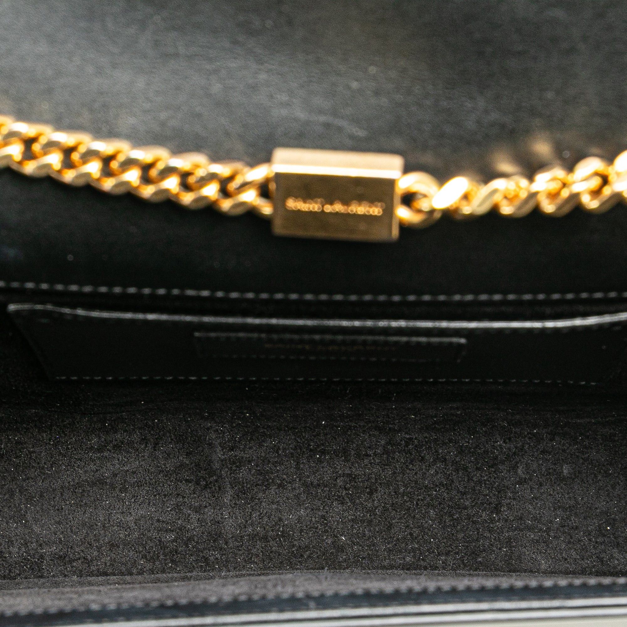 Saint Laurent Paris Saint Laurent Medium Smooth Calfskin Classic Monogram Kate Tassel Crossbody Black Size ONE SIZE - 4 Thumbnail