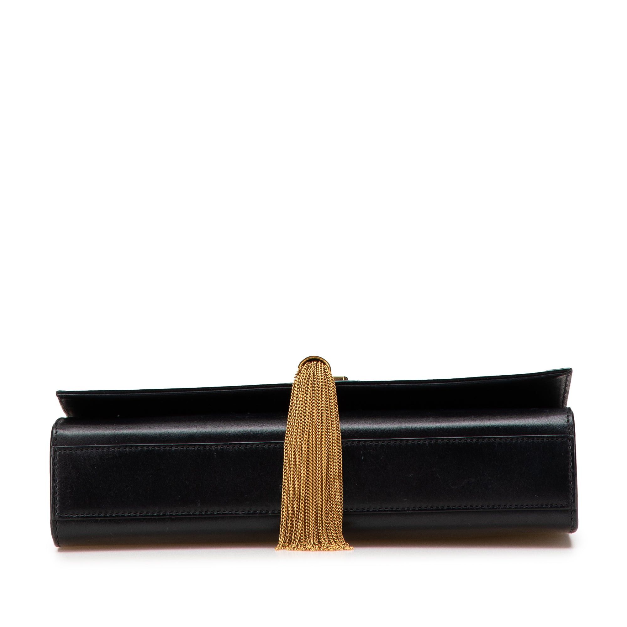 Saint Laurent Paris Saint Laurent Medium Smooth Calfskin Classic Monogram Kate Tassel Crossbody Black Size ONE SIZE - 3 Thumbnail