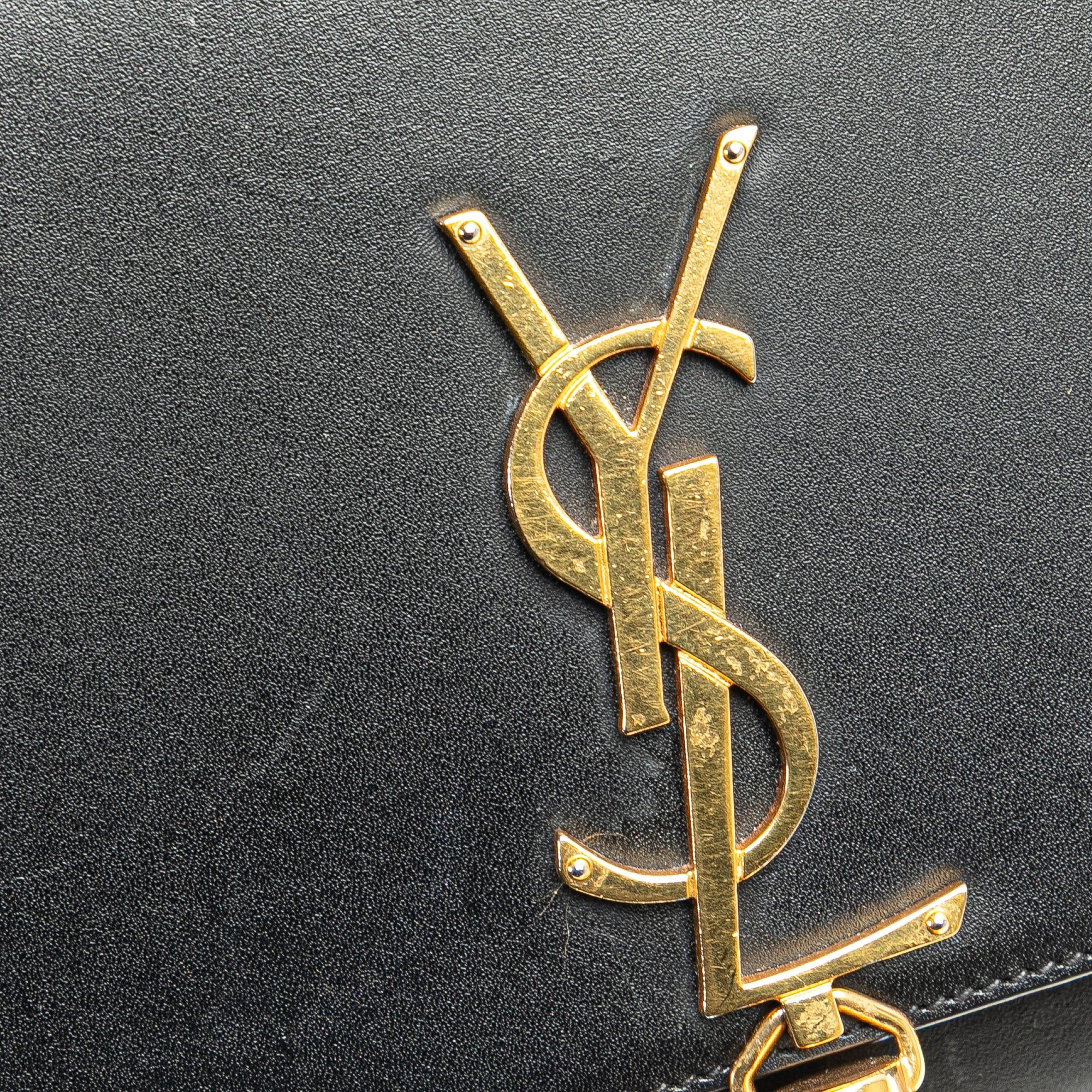 Saint Laurent Paris Saint Laurent Medium Smooth Calfskin Classic Monogram Kate Tassel Crossbody Black Size ONE SIZE - 9 Thumbnail