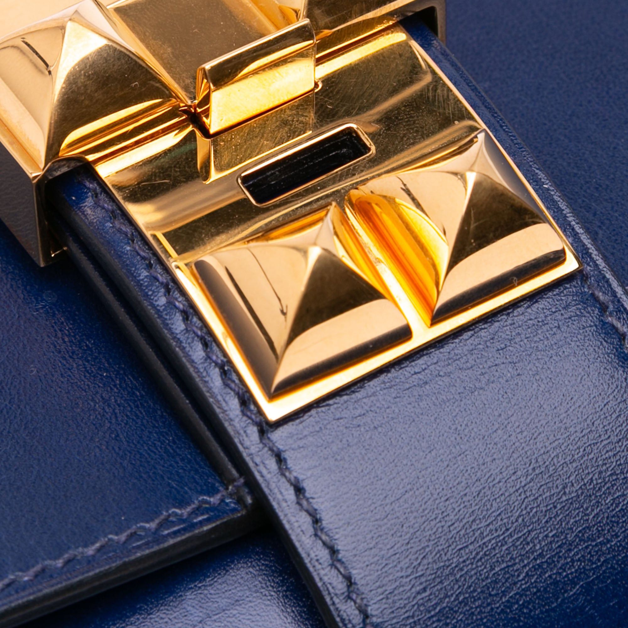 Hermes Hermès Tadelakt Medor Clutch 23 Blue Size ONE SIZE - 5 Thumbnail