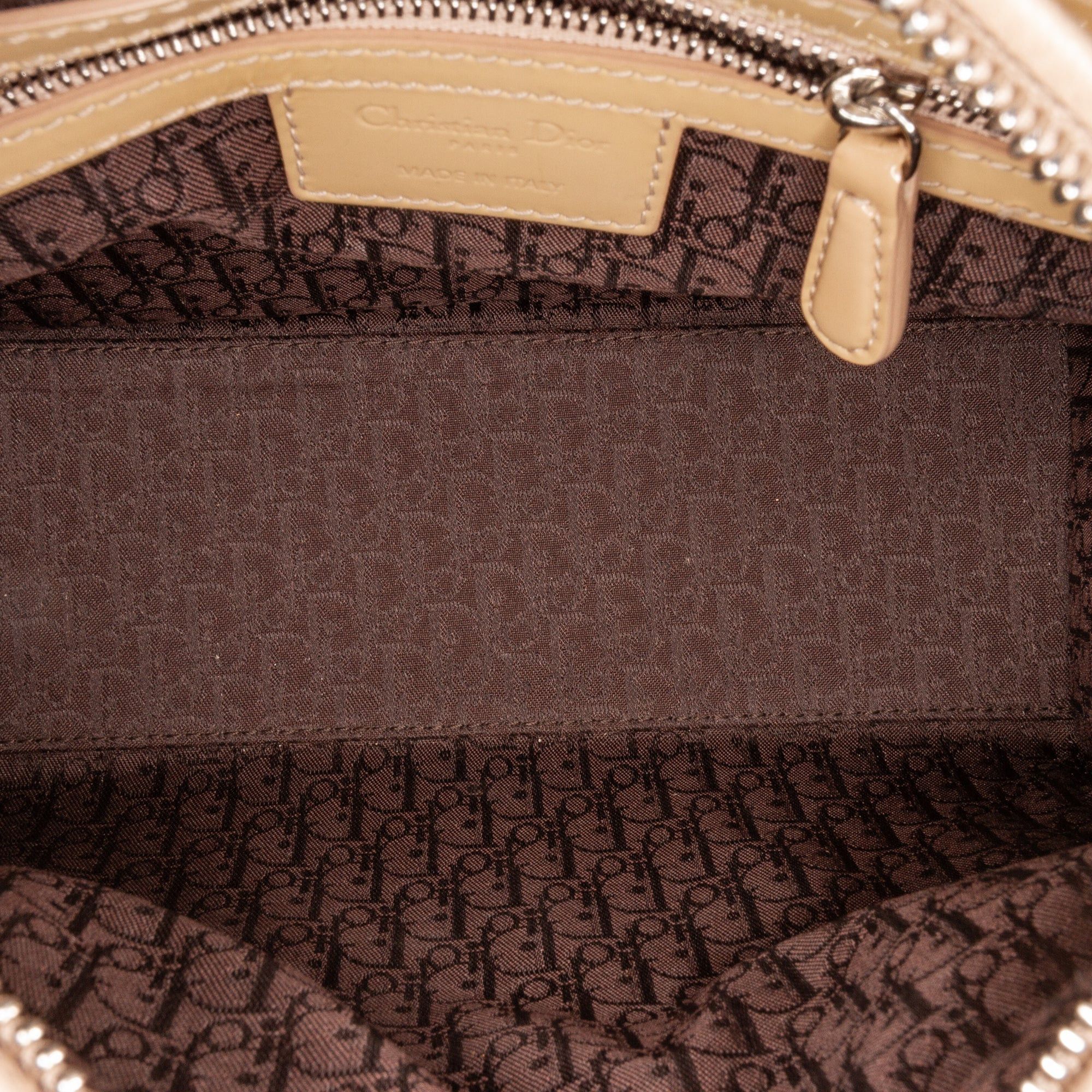 Dior Dior Medium Patent Cannage Lady Dior Brown Size ONE SIZE - 4 Thumbnail
