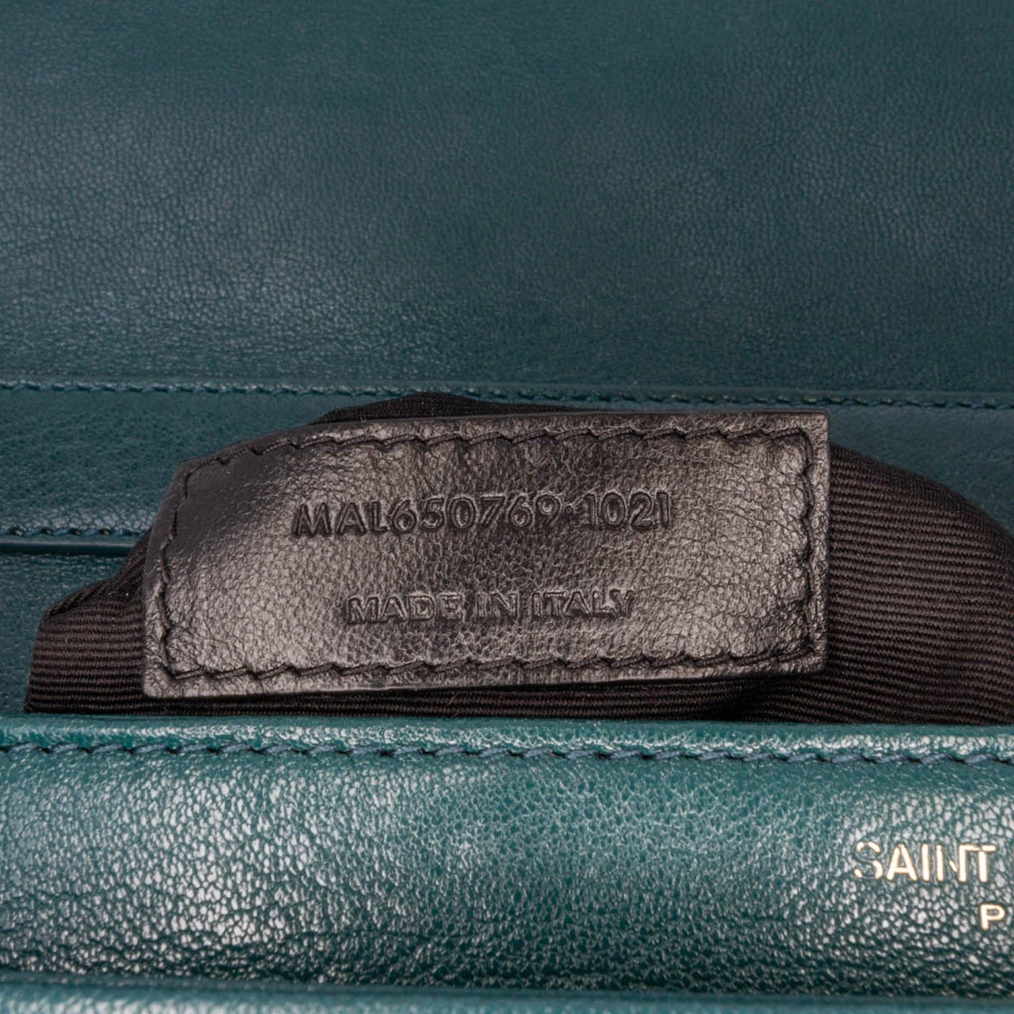 Saint Laurent Paris Saint Laurent Small Quilted Lambskin Becky Chain Shoulder Bag Green Size ONE SIZE - 6 Thumbnail