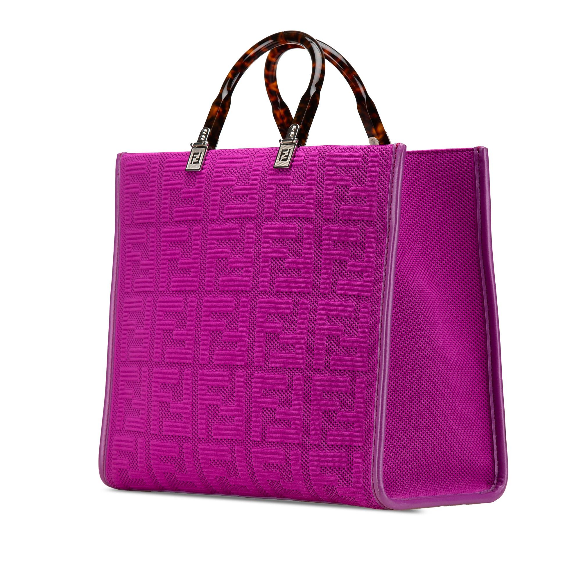 Fendi Fendi Medium Zucca Canvas Sunshine Shopper Tote Purple Size ONE SIZE - 2 Thumbnail