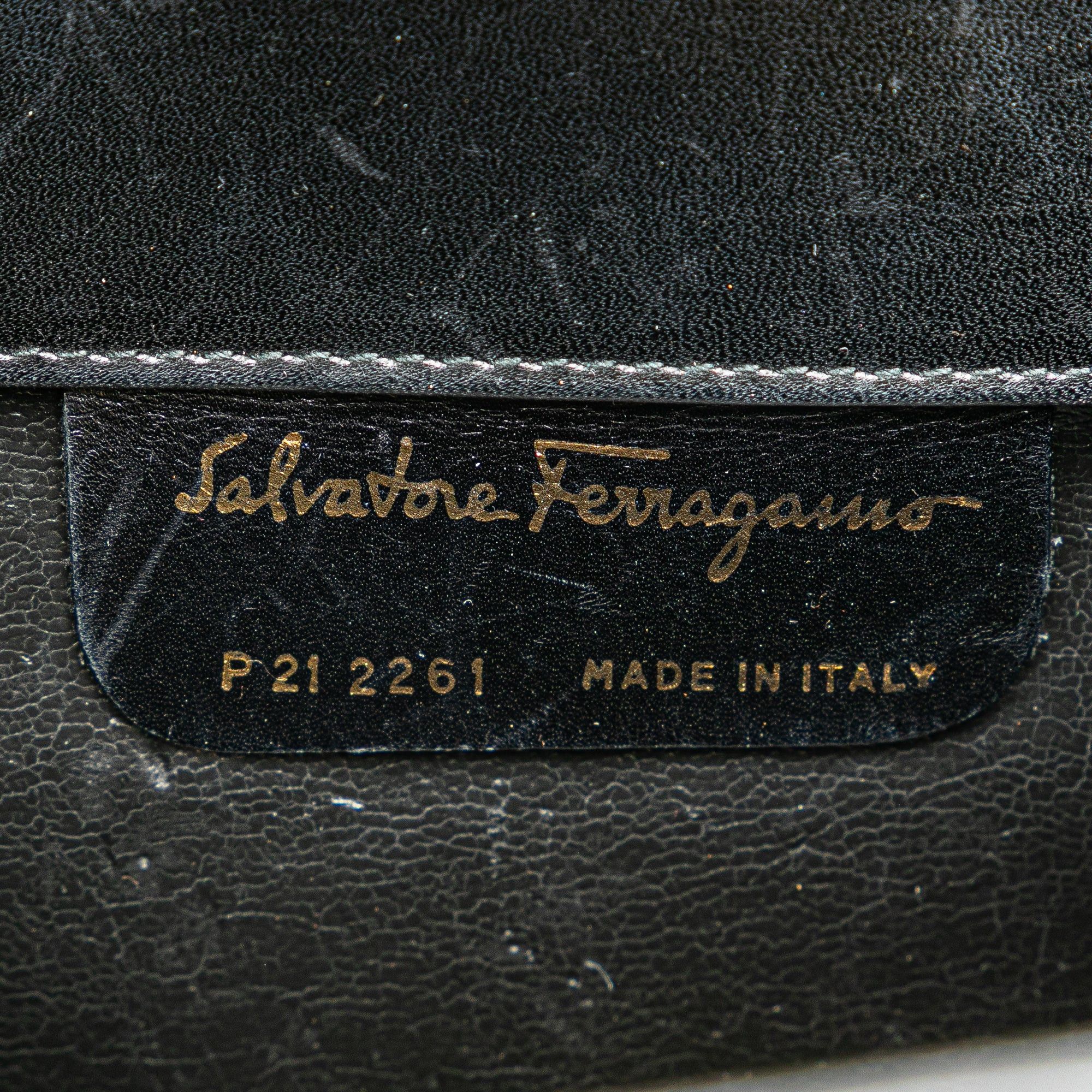 Salvatore Ferragamo Ferragamo Leather Gancini Chain Crossbody Black Size ONE SIZE - 6 Thumbnail