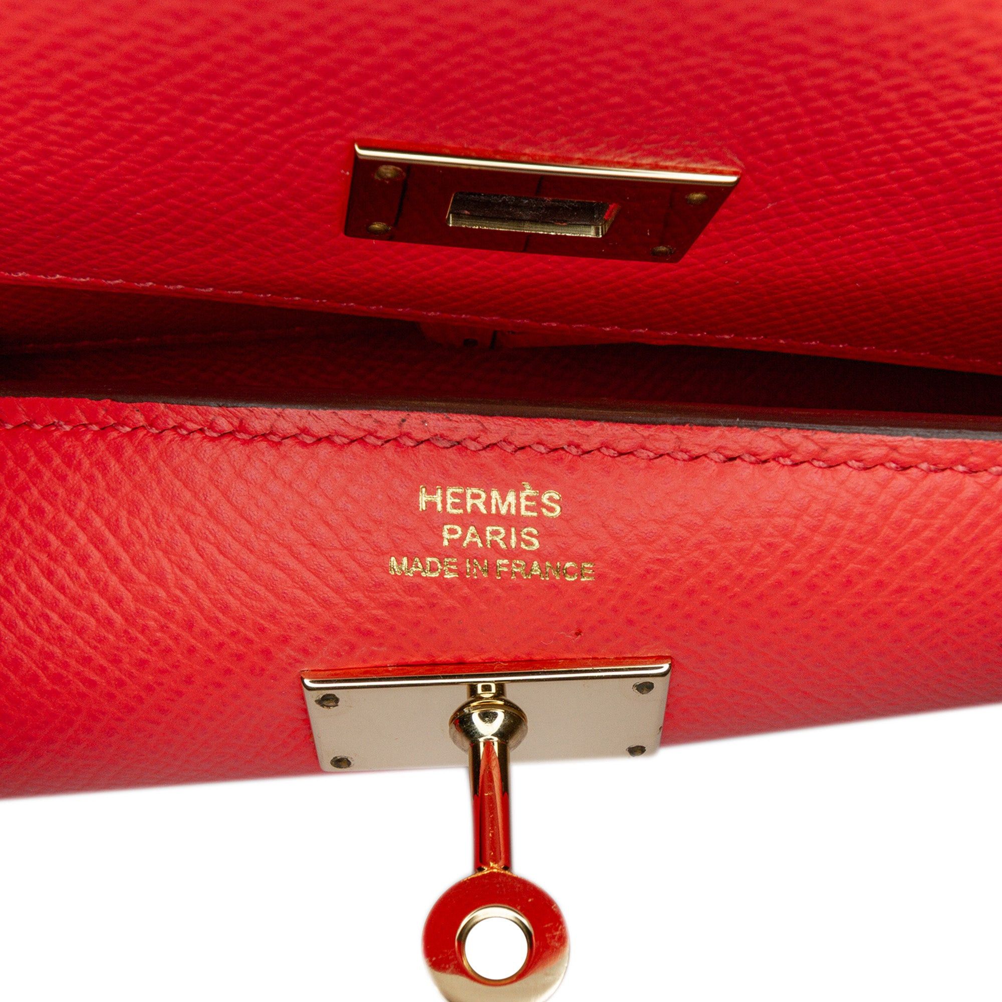 Hermes Hermès Medium Epsom Kelly Depliant Wallet Red Size ONE SIZE - 6 Thumbnail