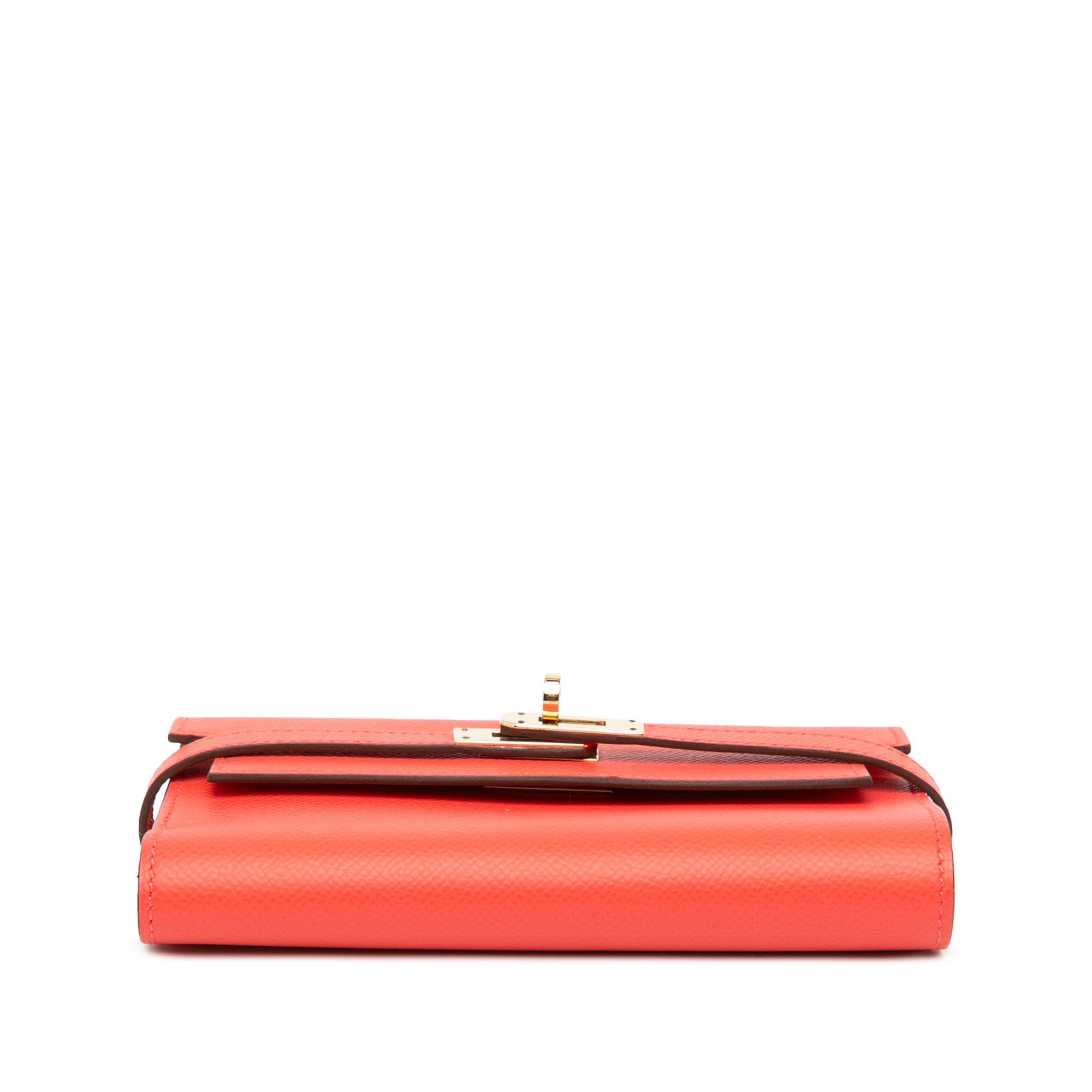 Hermes Hermès Medium Epsom Kelly Depliant Wallet Red Size ONE SIZE - 3 Thumbnail