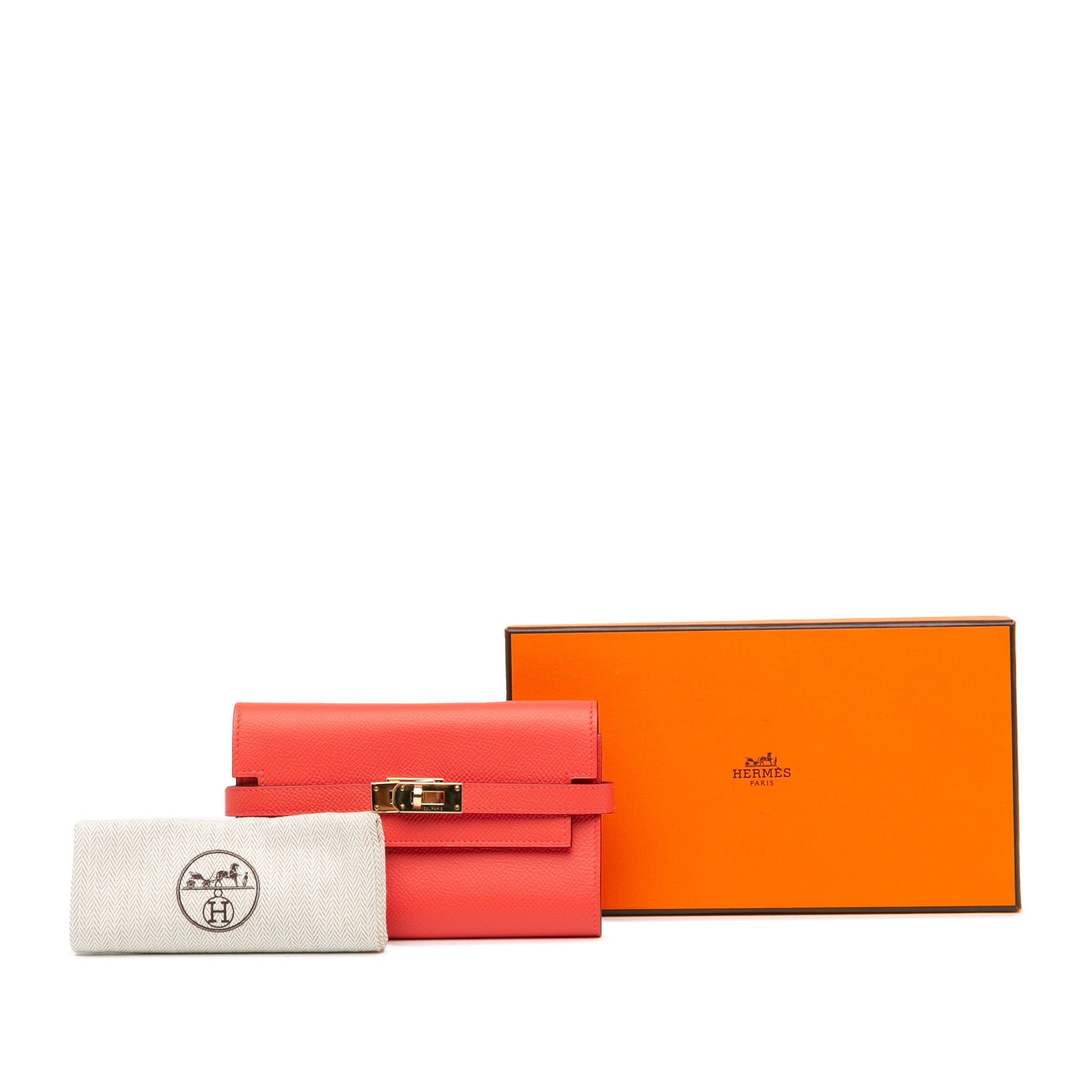 Hermes Hermès Medium Epsom Kelly Depliant Wallet Red Size ONE SIZE - 8 Thumbnail