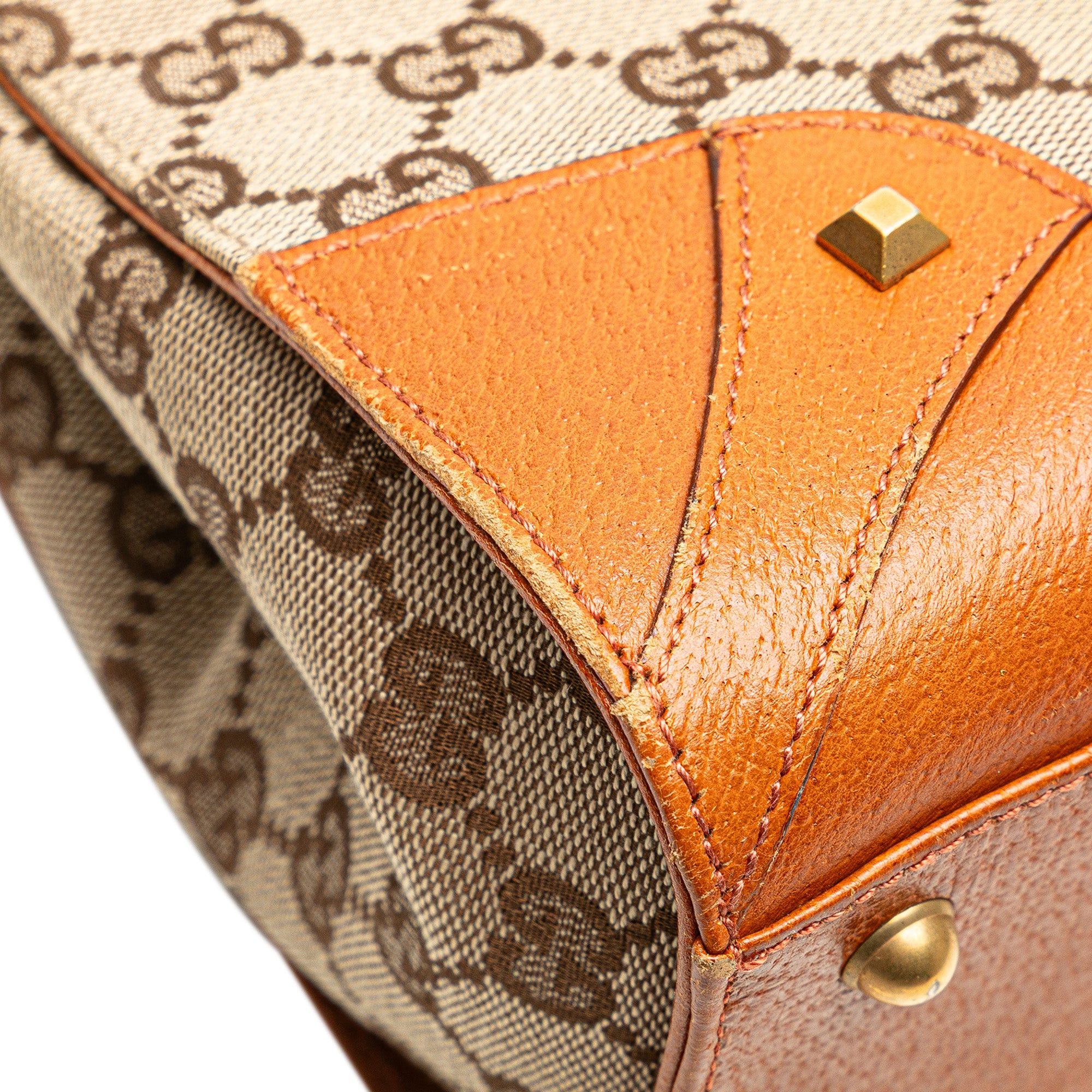 Gucci Gucci GG Canvas Nailhead Handbag Brown Size ONE SIZE - 11 Thumbnail
